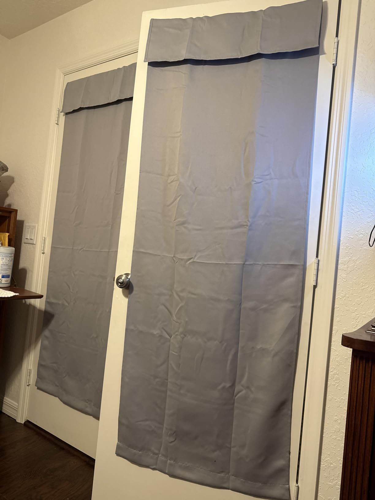 RYB HOME 2 Panels Blackout French Door Curtains for Front Door customer photo 2