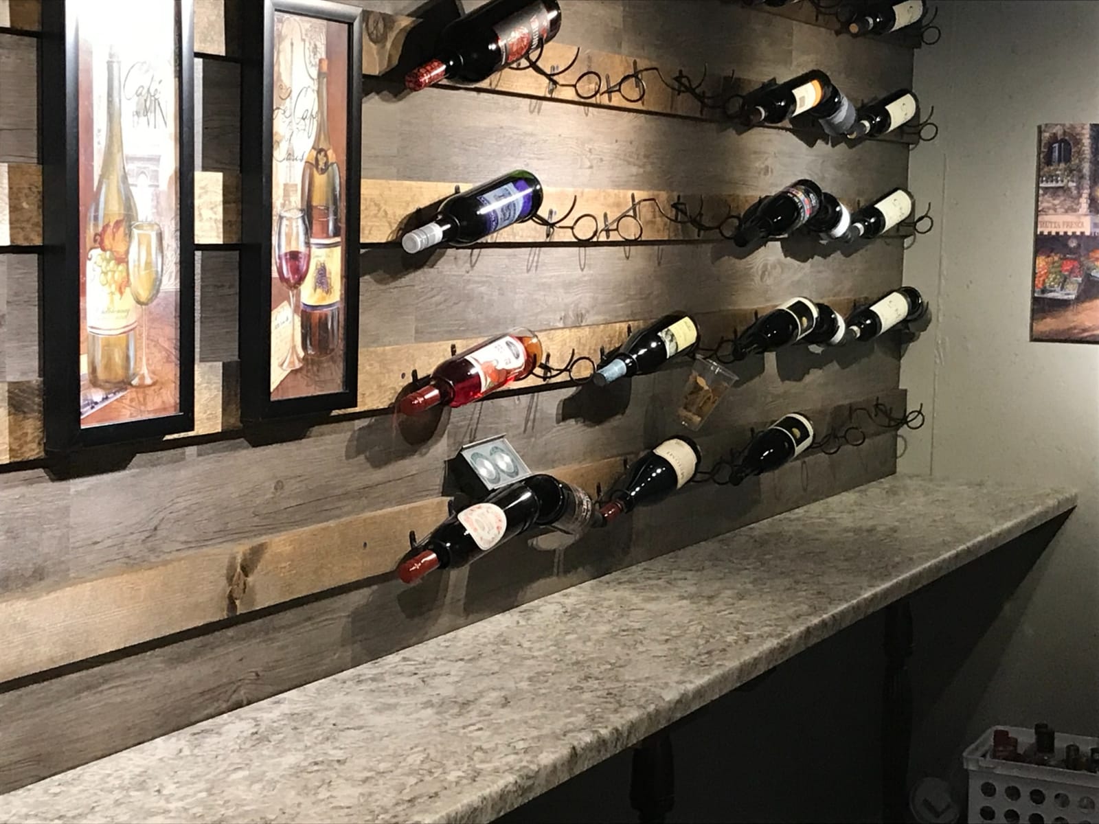 Hipiwe Wall Mounted Wine Rack - Set of 6 Metal Wine Bottle Display Holders customer photo 1