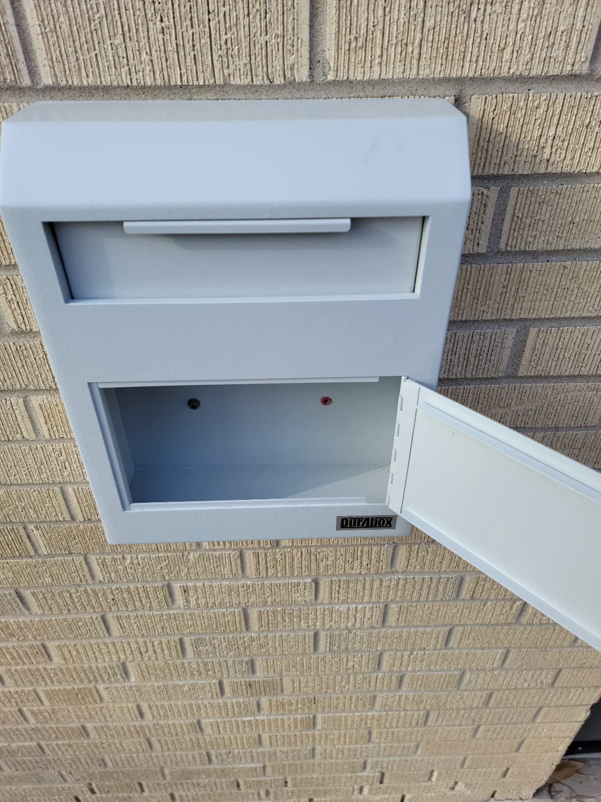Durabox Drop Box Deposit Safe 12 x 4 x 15” Heavy Duty Steel Wall Mount Mailbox for Mail, Letters, Checks, Keys, Cash and more for Home, Office & Commercial Use (W500) (Black) customer photo 2