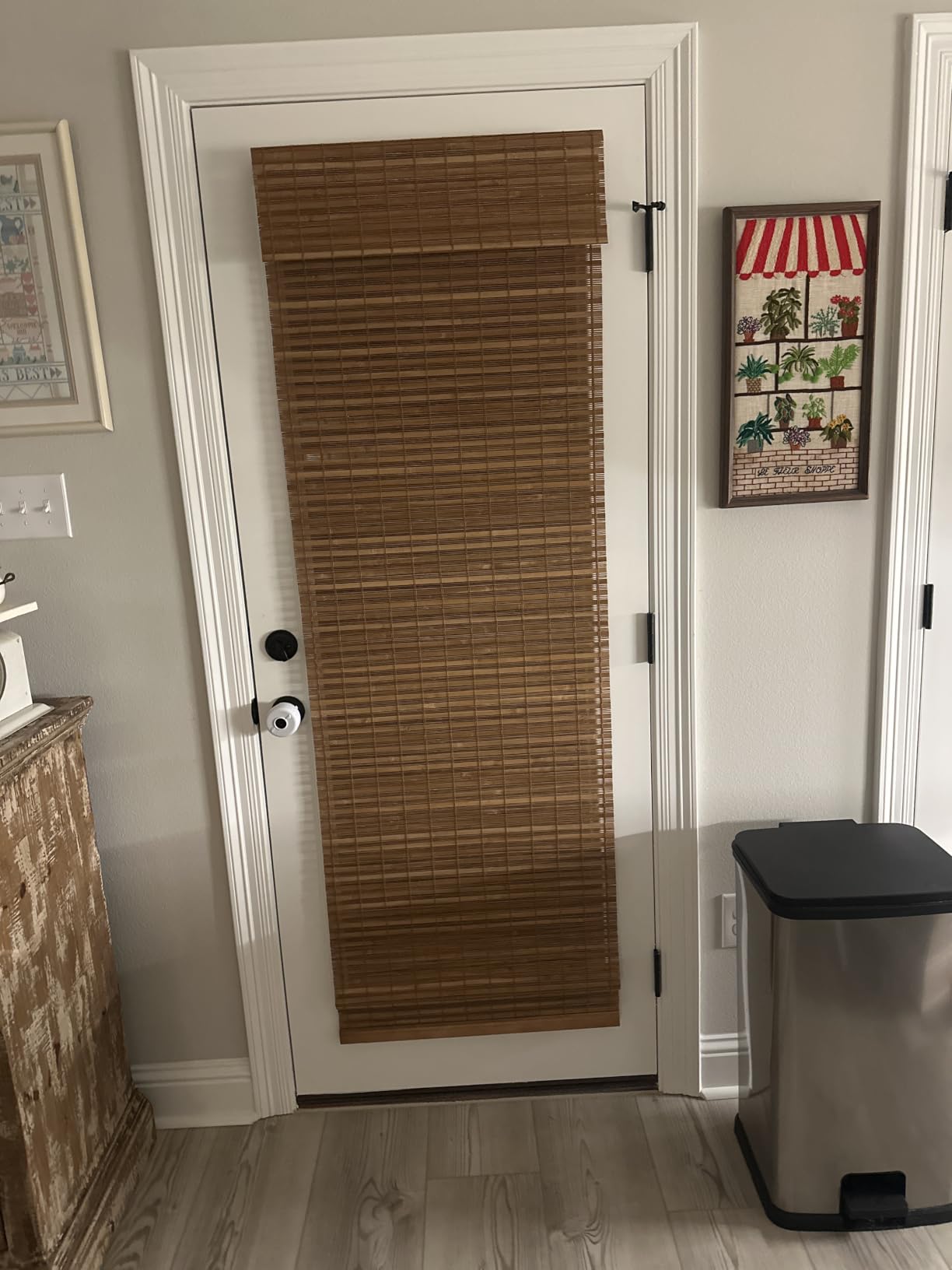 CHICOLOGY Cordless Bamboo Roman Shade, Light Filtering, Squirrel 34