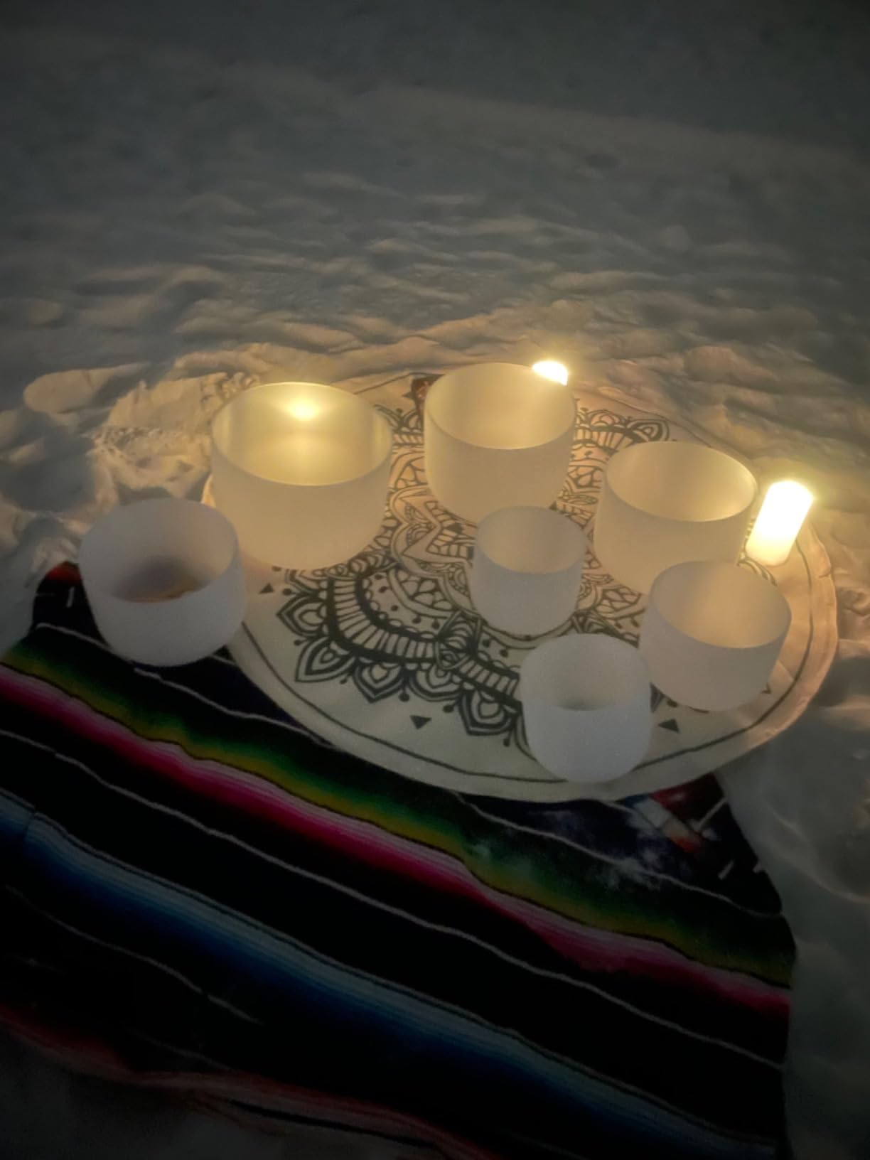CVNC Crystal Singing Bowl Frosted 432HZ 7