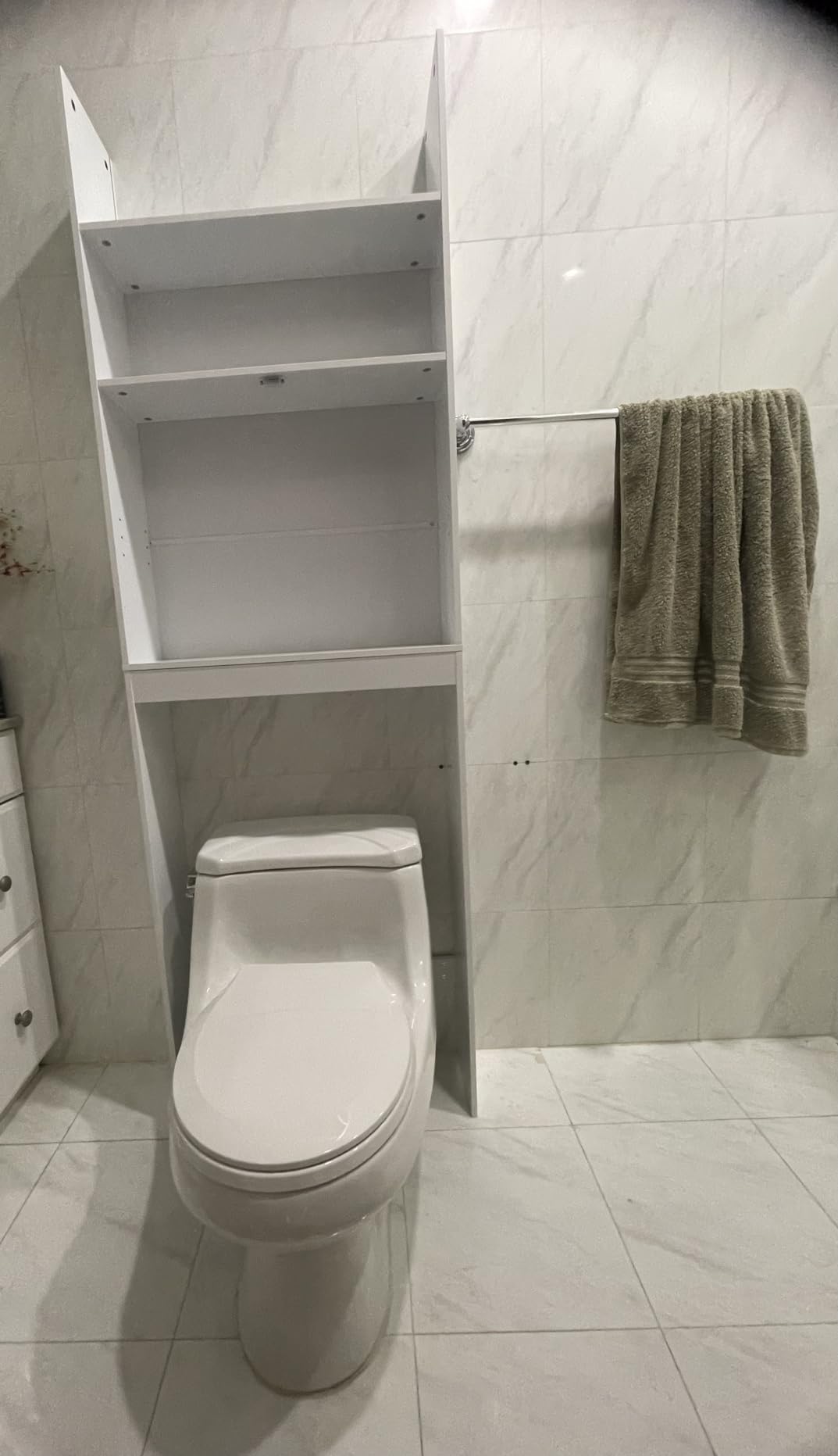 Yaheetech 77'' H Over the Toilet Storage Cabinet, Bathroom Organizer, White customer photo 2