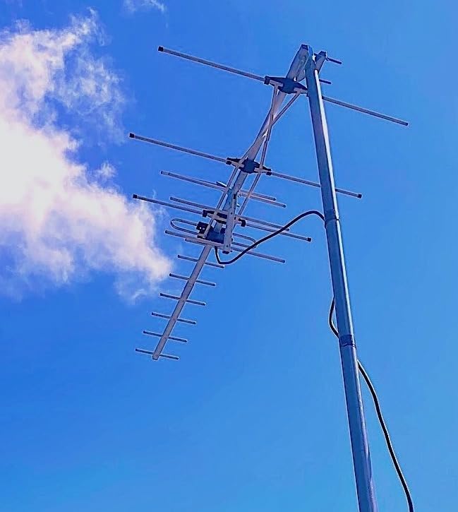 Five Star TV Antenna Indoor/Outdoor Yagi Satellite HD Antenna with up to 200 Mile Range - Attic or Roof Mount TV Antenna, Digital OTA Radio/FM Antenna for 4K 1080P with Mounting Pole customer photo 1