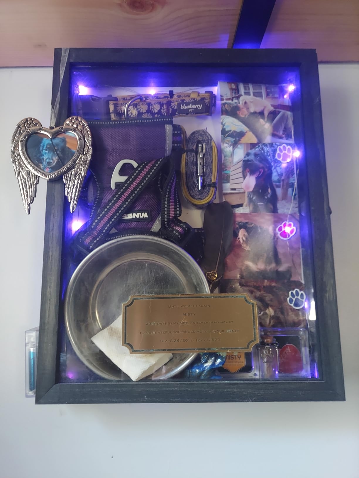 TJ.MOREE Shadow Box 11x14 Memory Display Case Wood Picture Frame Carbonized customer photo 1