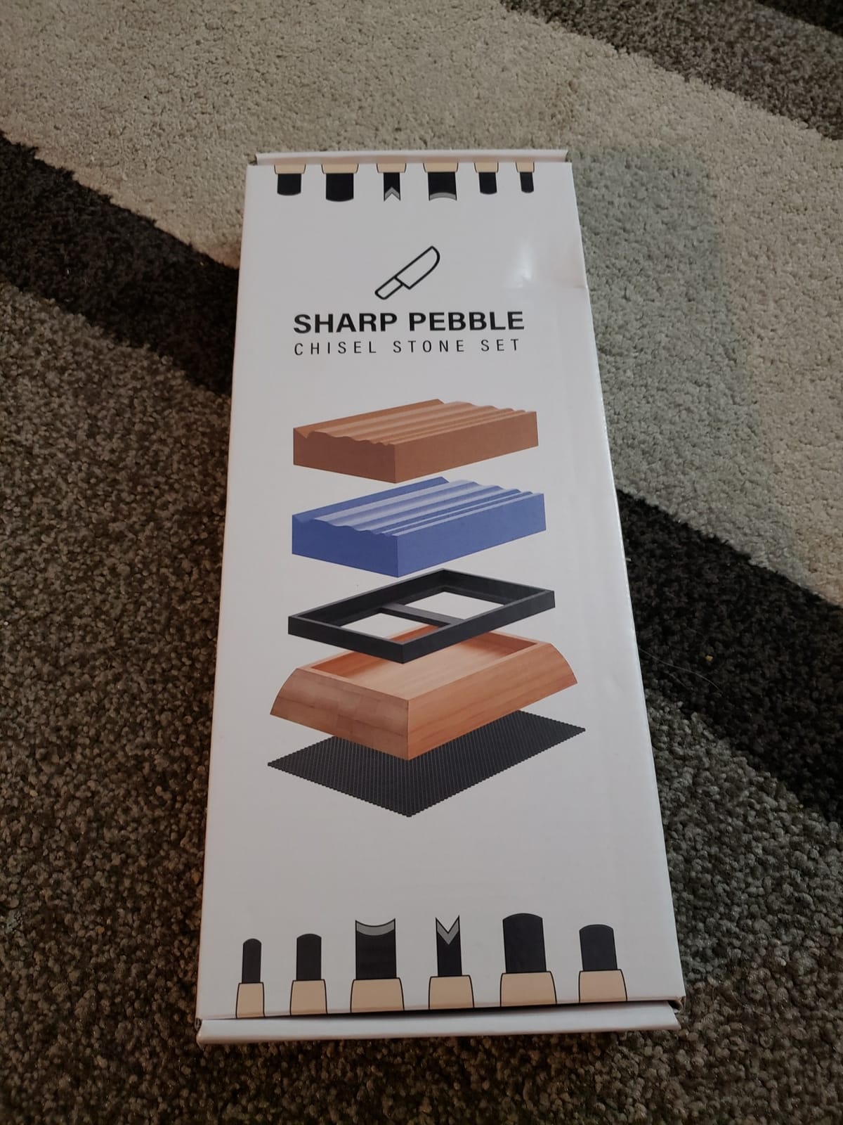 Sharp Pebble Grooved Sharpening Stones for Wood Carving Tools & Gouges customer photo 2