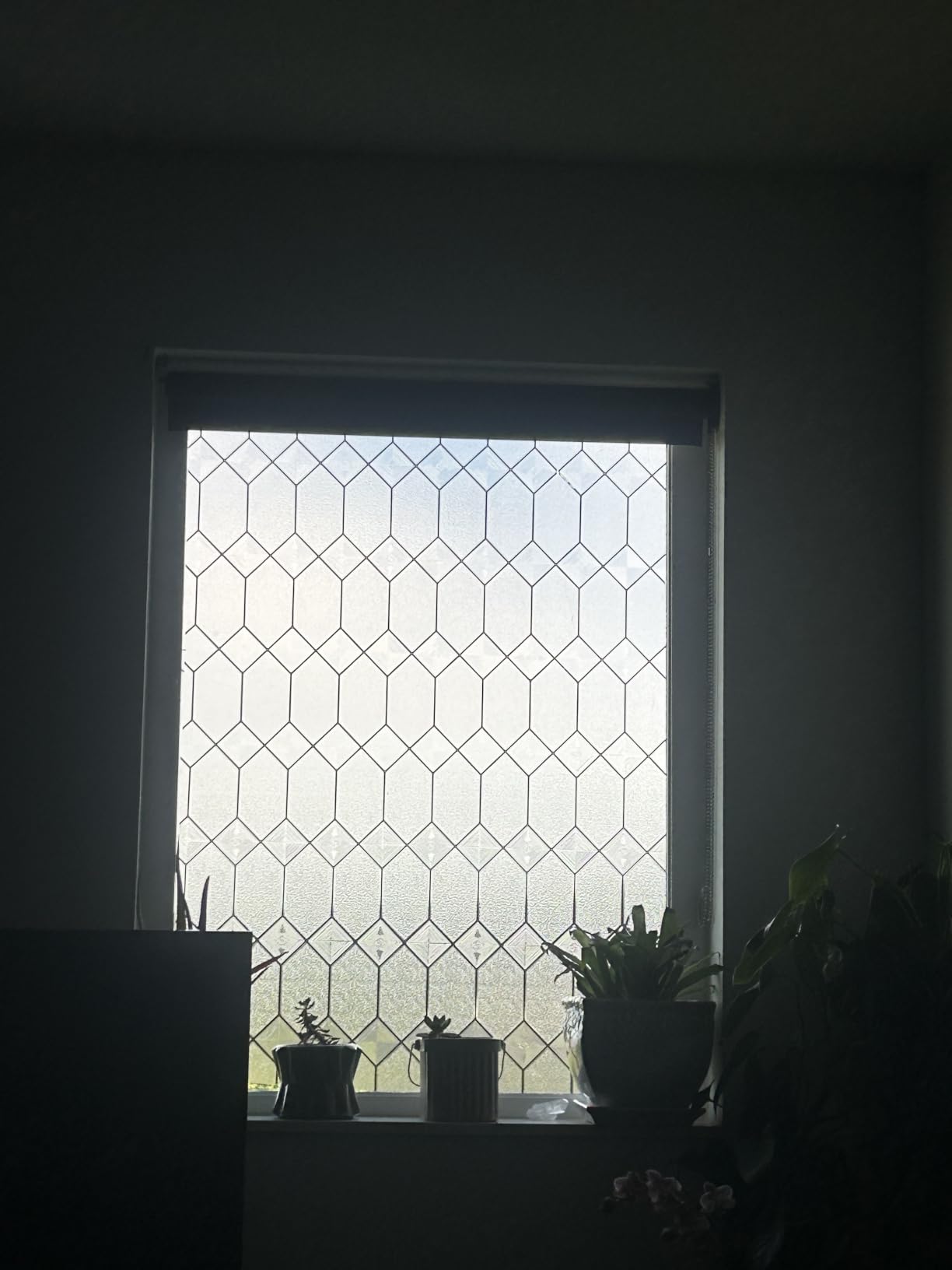 Old English Window Privacy Film by Artscape - Textured Leaded Glass Design, Static Cling, Allows Natural Light in, UV Protection, Phthalate and BPA Free, Made in USA - 36 x 72 Inch customer photo 2