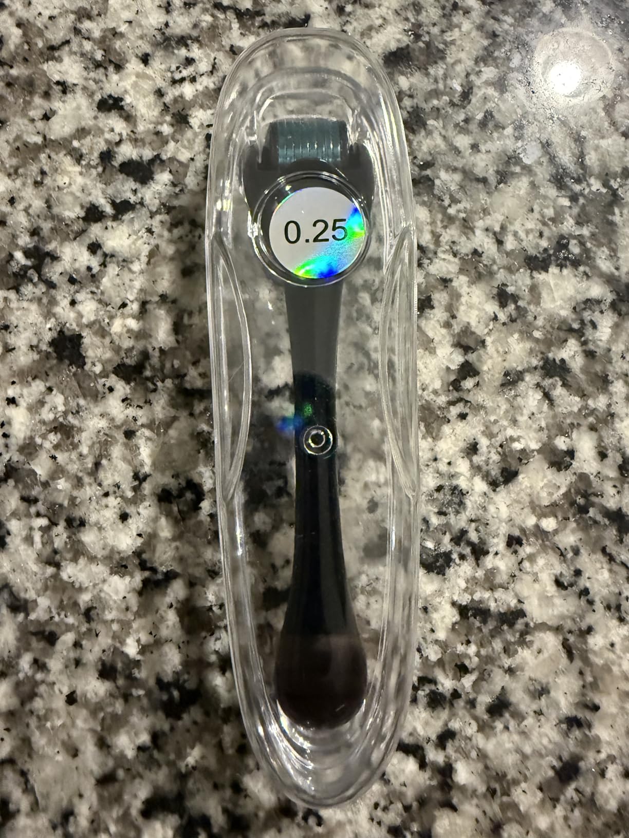 ROSELYNBOUTIQUE Derma Roller for Men & Women - Beauty Tool,0.25mm,Titanium | Personal Versatile Cosmetic Beauty Tool(Black Blue) customer photo 2