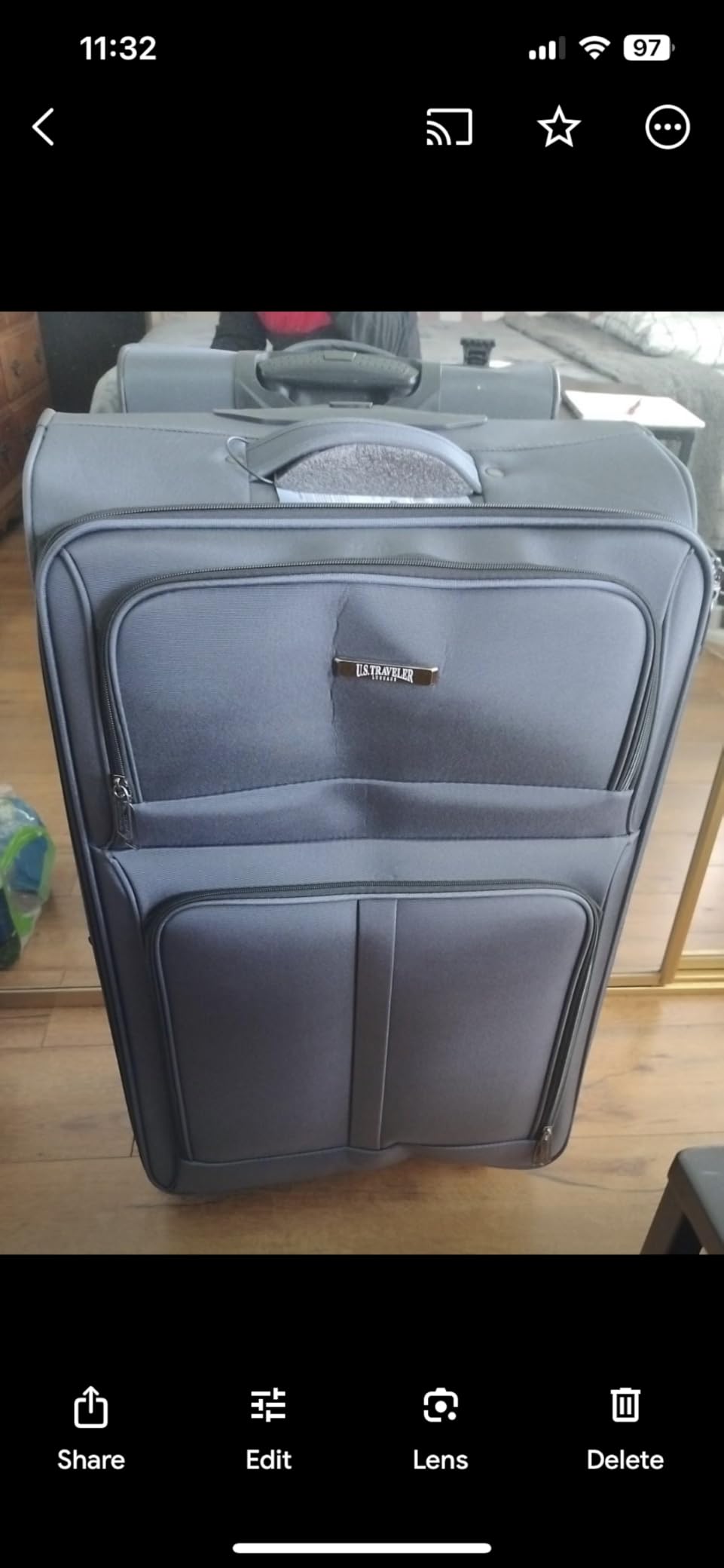 U.S. Traveler Anzio Softside Expandable Luggage with Spinner Wheels, Burgundy, 26-Inch Medium customer photo 2