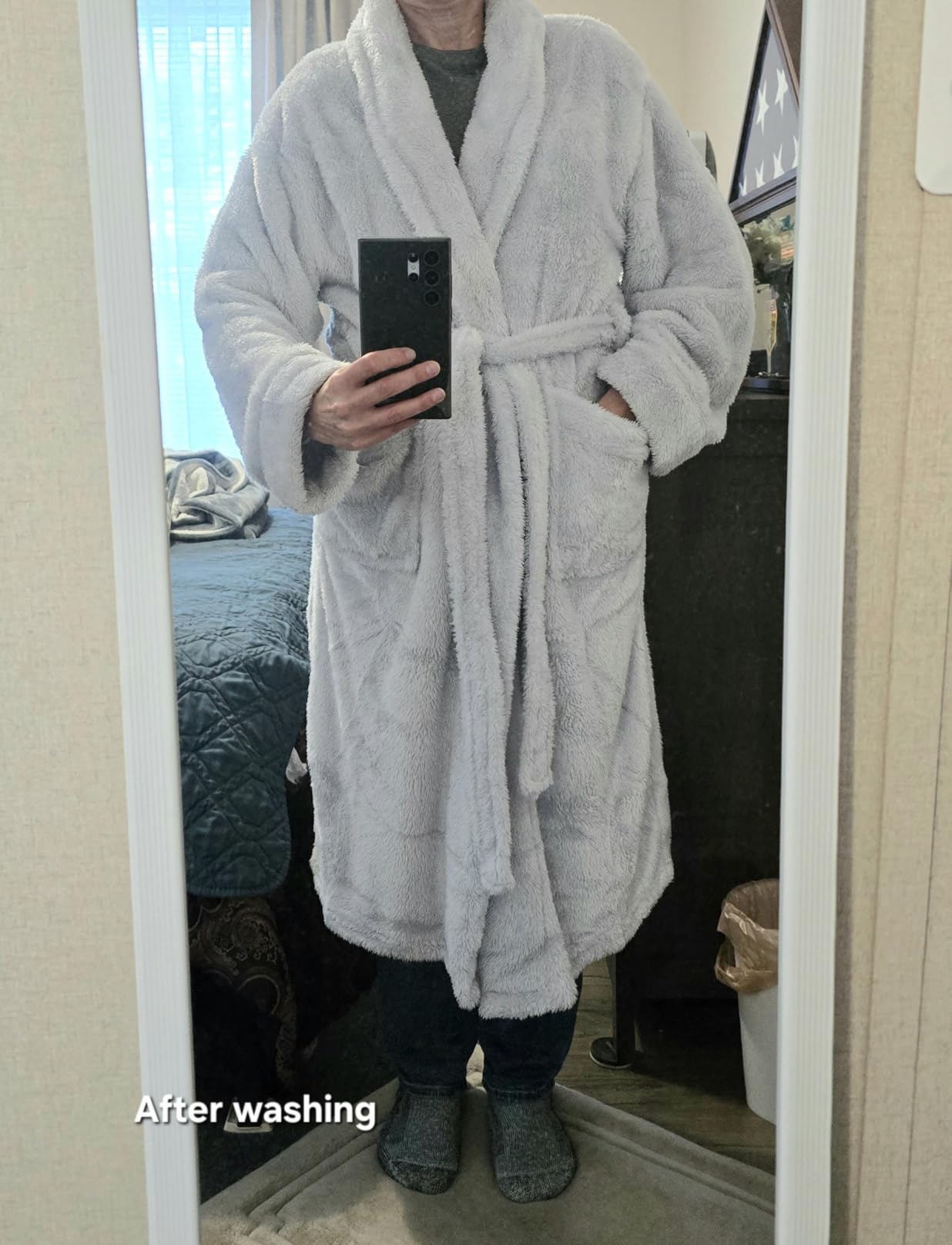 PAVILIA Premium Womens Plush Soft Robe, Fluffy Warm Fleece Sherpa Bathrobe customer photo 2