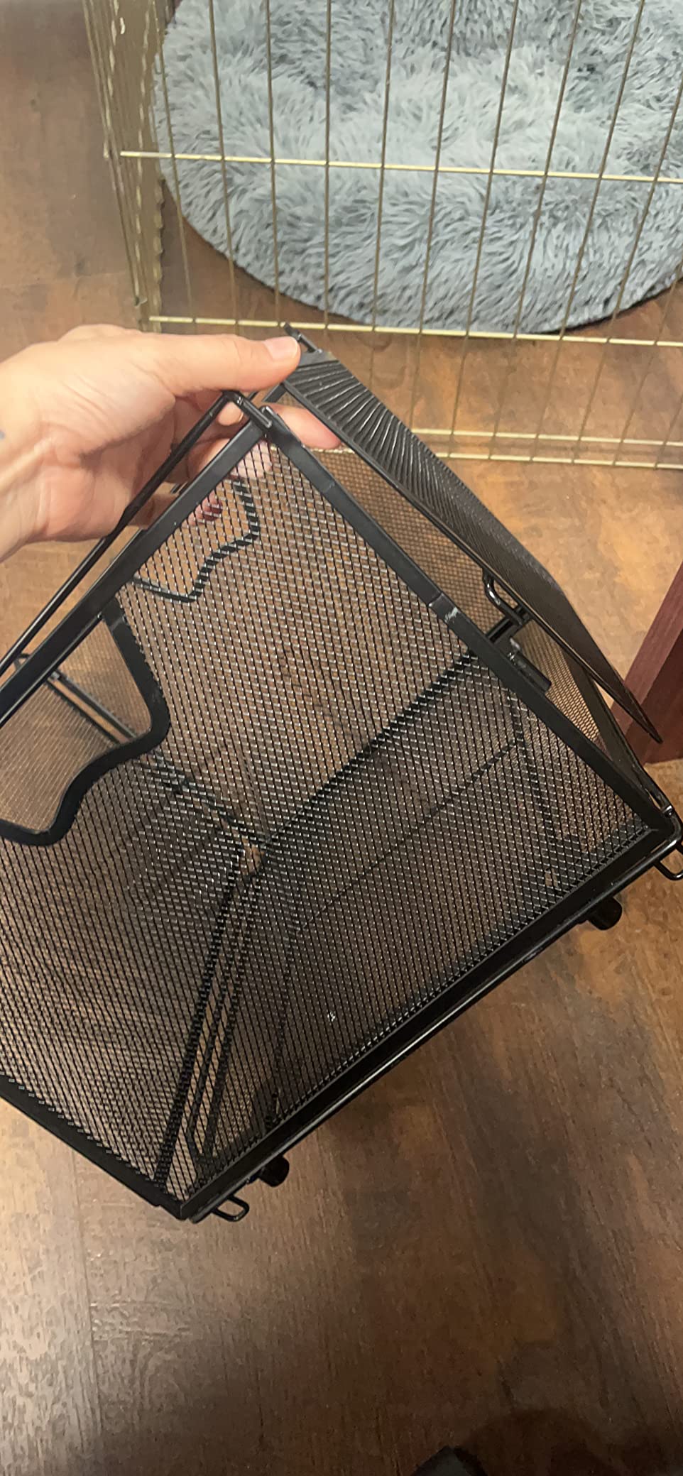 Simple Houseware Stackable Mesh Hanging Rolling File Cart, Black customer photo 1