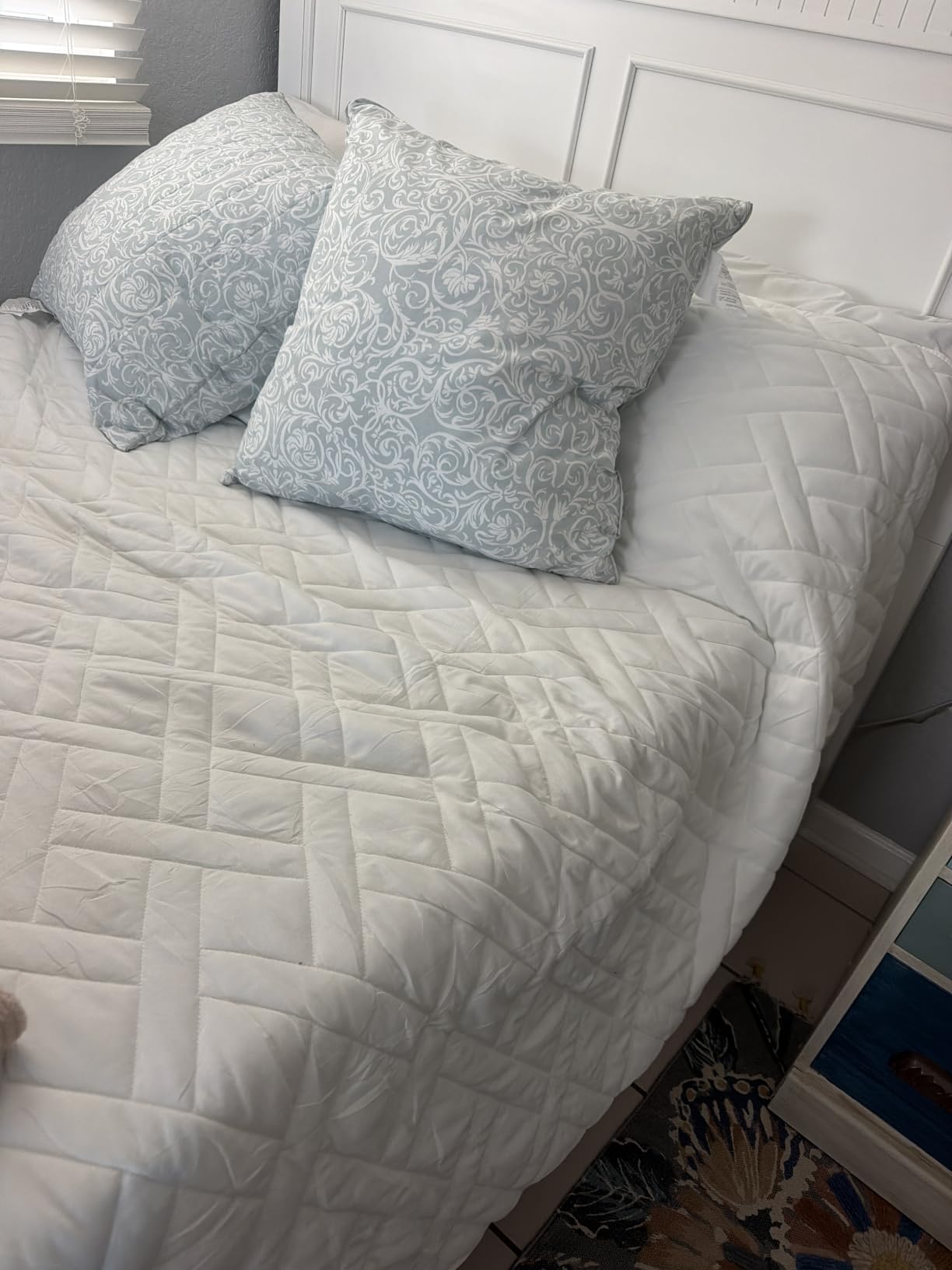 HORIMOTE HOME Quilt Set Queen Size Navy Blue, Classic Geometric Diamond Stitched Pattern, Ultra Soft Microfiber Lightweight Bedding Bedspread Coverlet for All Season with 1 Quilt 2 Pillow Shams customer photo 2