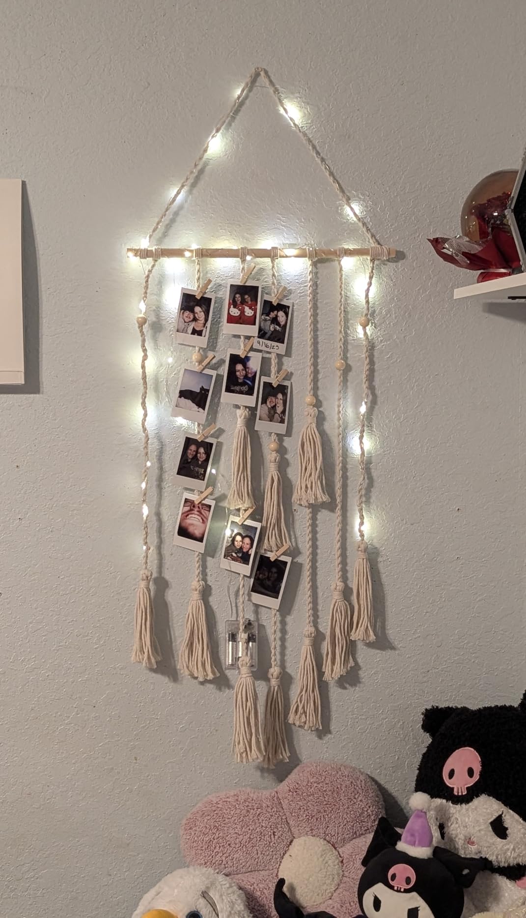 Macrame Wall Hanging Photo Display Boho Room Decor for Teen Girl Gifts customer photo 1