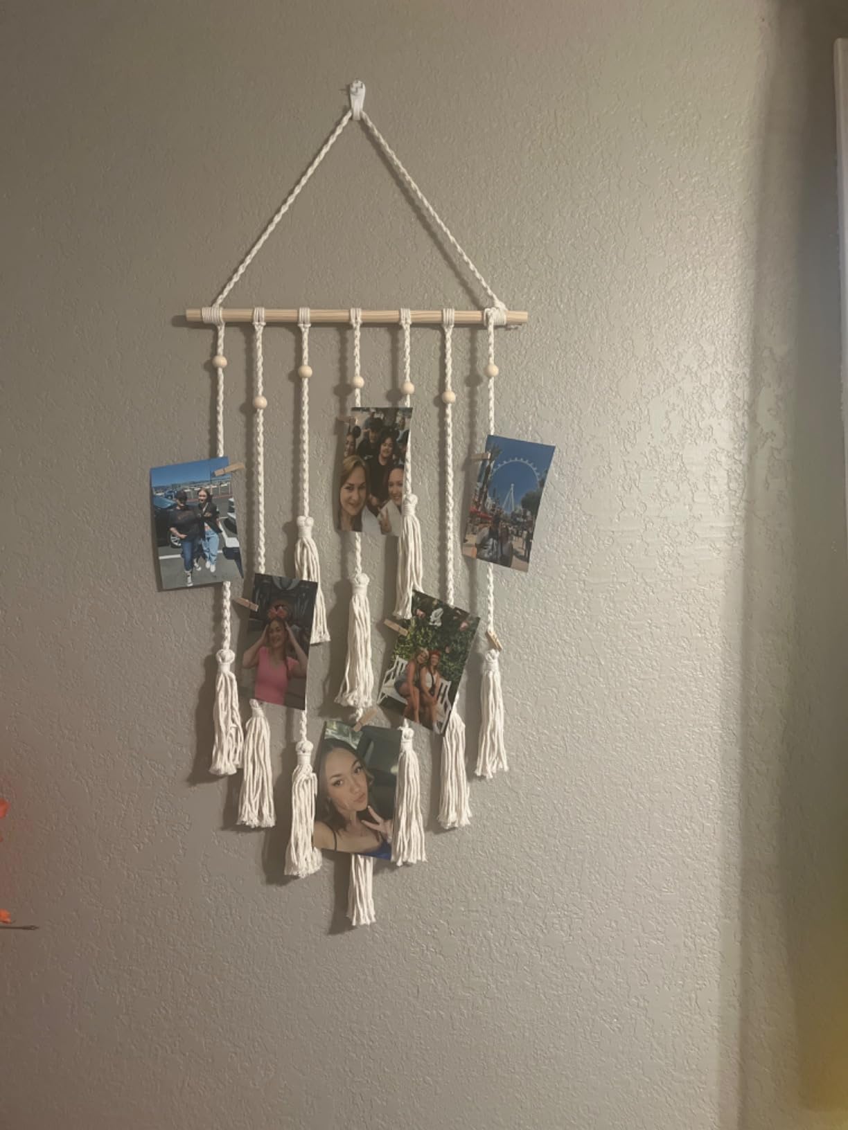 Macrame Wall Hanging Photo Display Boho Room Decor for Teen Girl Gifts customer photo 2