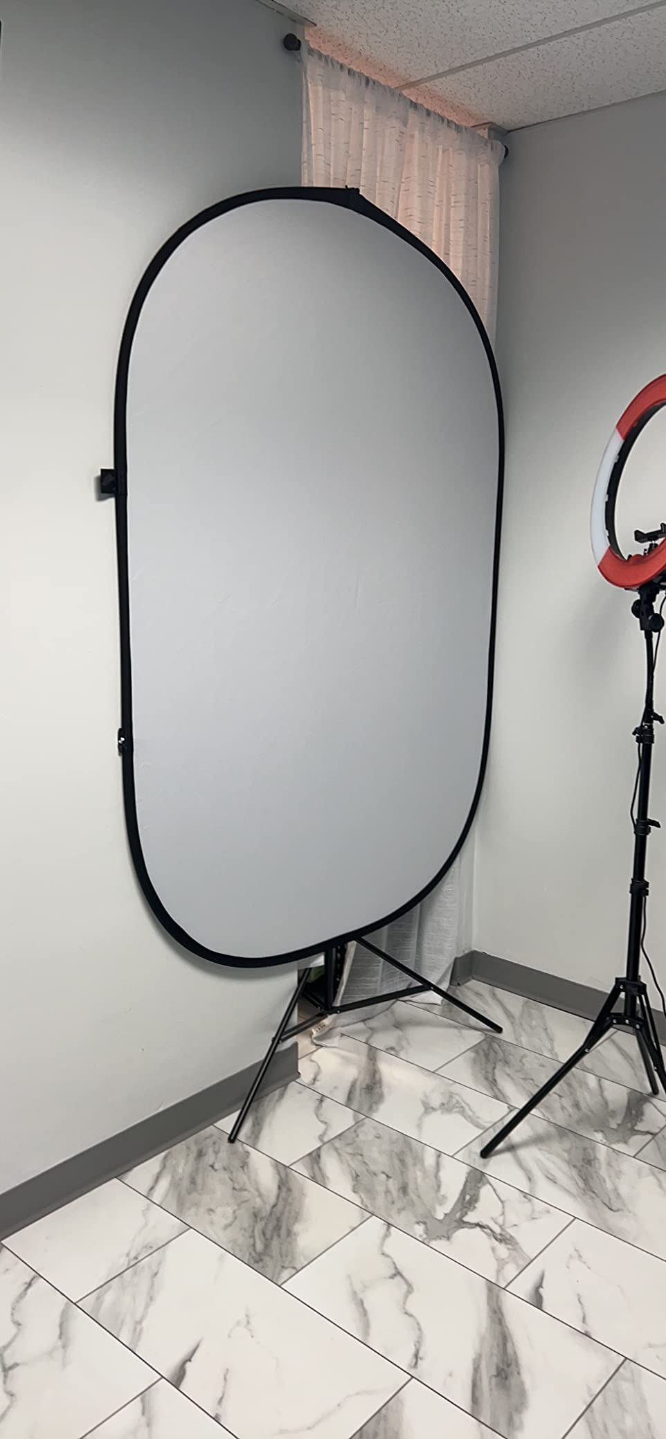 NEEWER 5x7ft/1.5x2m Chromakey Foldable Backdrop with Stand 8.5ft/2.6m customer photo 1
