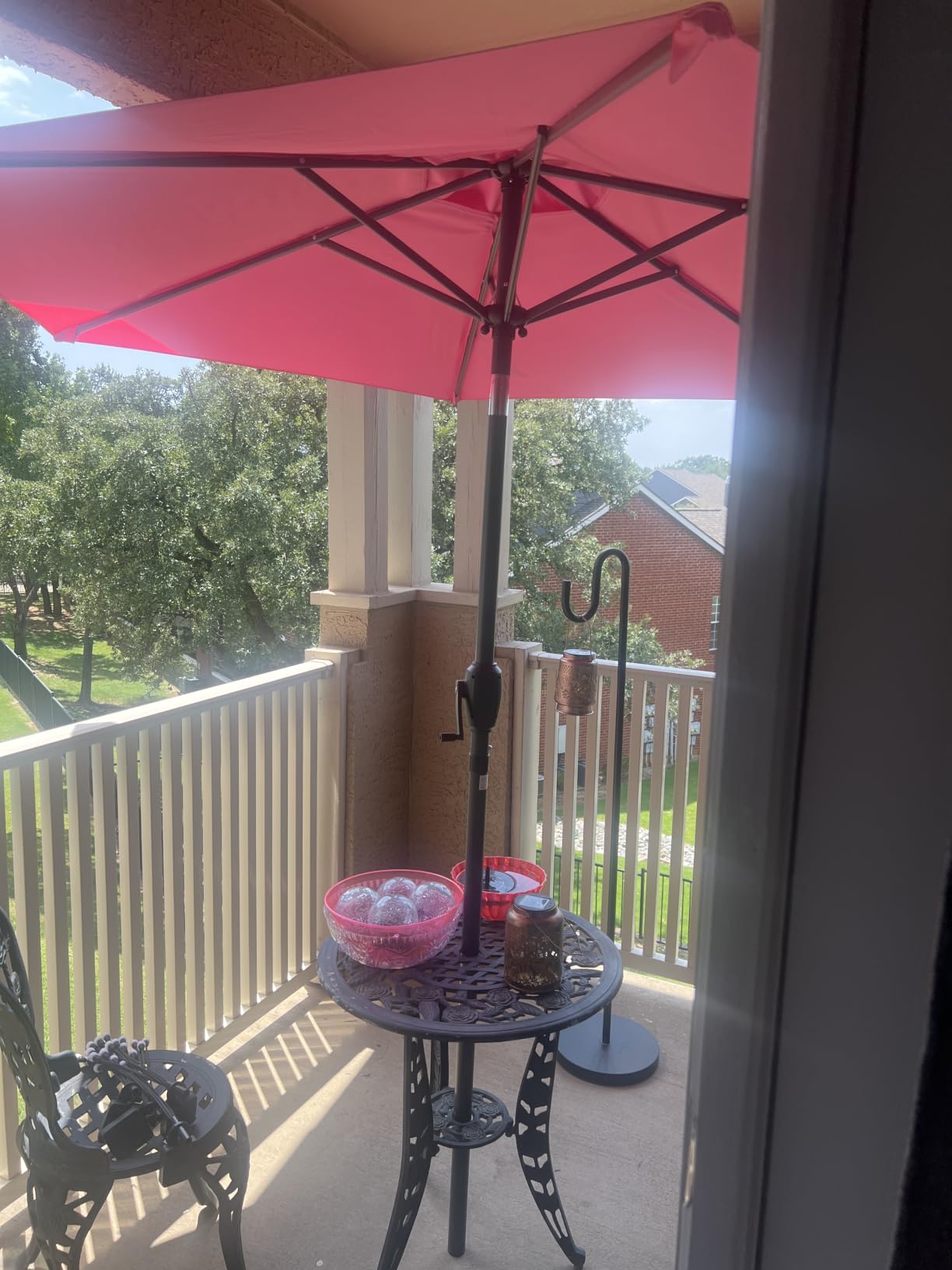 Best Choice Products 7.5ft Heavy-Duty Round Outdoor Market Table Patio Umbrella w/Steel Pole, Push Button Tilt, Easy Crank Lift - Green customer photo 1