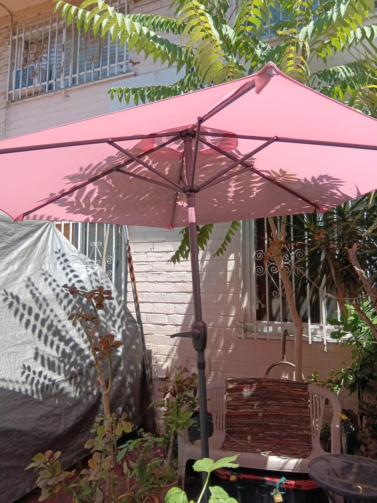 Best Choice Products 7.5ft Heavy-Duty Round Outdoor Market Table Patio Umbrella w/Steel Pole, Push Button Tilt, Easy Crank Lift - Green customer photo 2