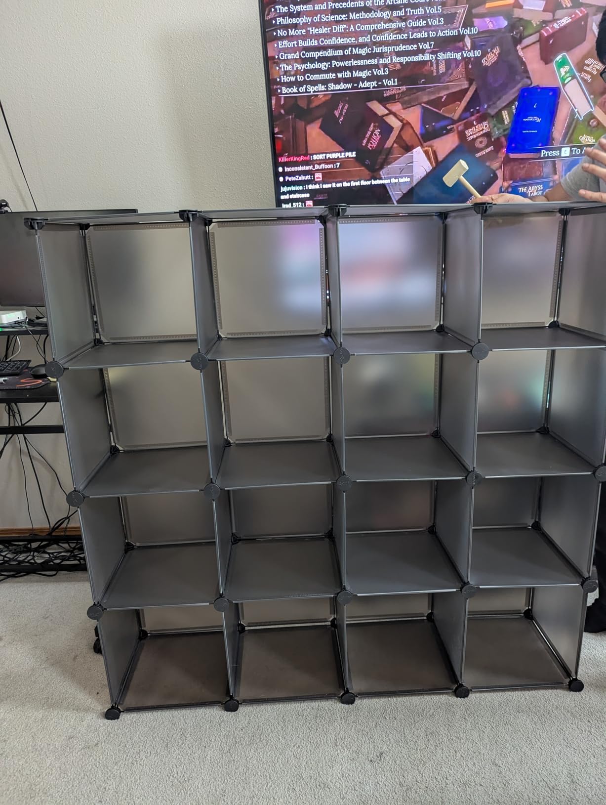 C&AHOME 16 Cube Storage Organizer Cube Shelves Units Storage Cubes, Black customer photo 2