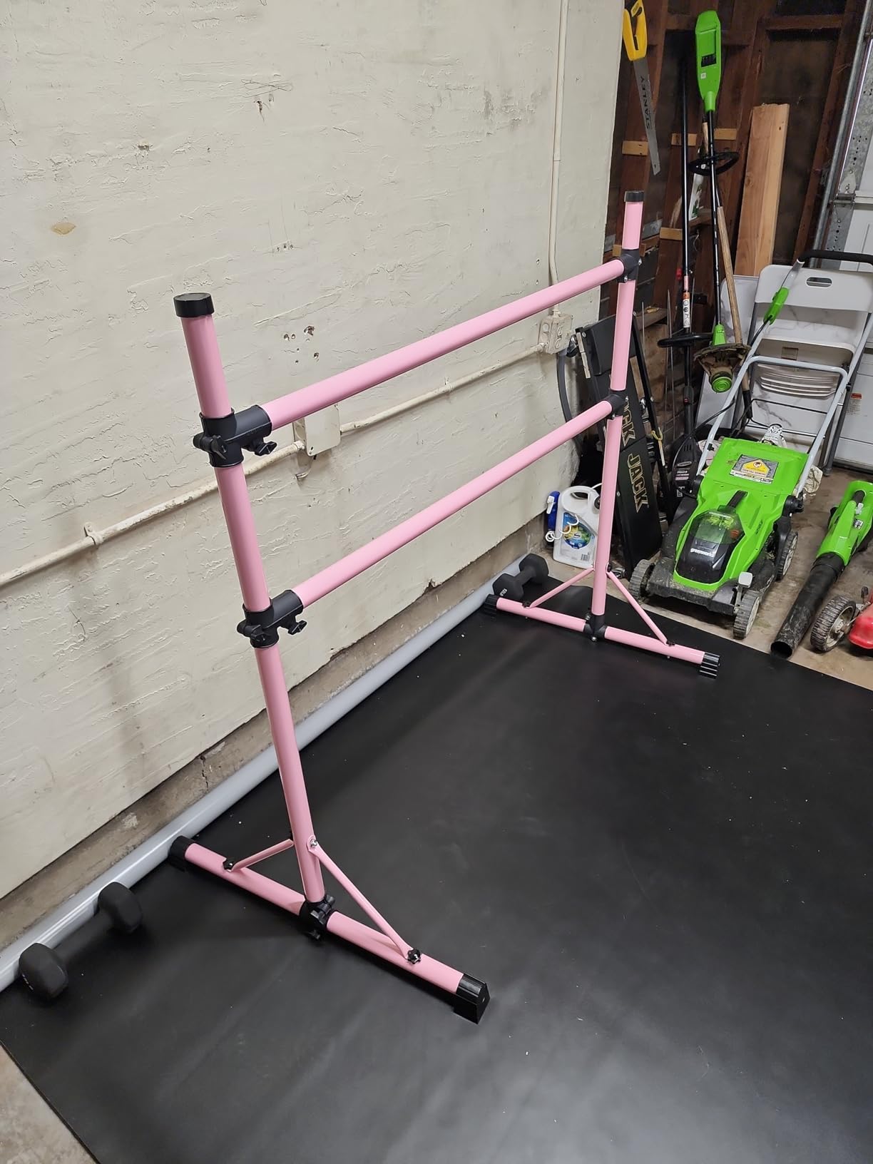 New & Improved 4 Ft Steel Double Ballet Barre with Carry Bag and Beginner Guide,Adjustable&Portable Ballet Barre for Home and Gym,Quality Ballet bar Anti-Wobble,Stretching Dance bar customer photo 1