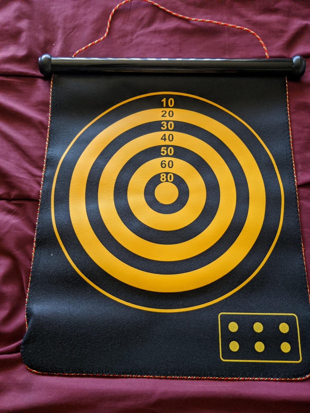 Magnetic Dart Board for Kids, Teens, Adults, Double-Sided Roll-Up Dart Board Games for Kids Age 3-18 with 12 Magnetic Darts, Indoor Outdoor Boys Toys for Backyard, Gifts for Teen Boys customer photo 1
