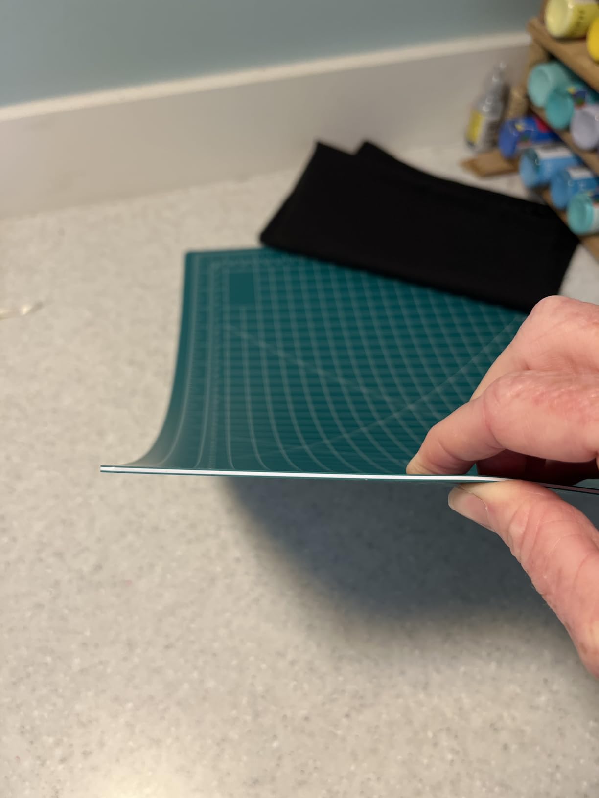 anezus Self Healing Sewing Mat, 12inch x 18inch Rotary Cutting Mat Double Sided 5-Ply Craft Cutting Board for Sewing Crafts Hobby Fabric Precision Scrapbooking Project customer photo 2