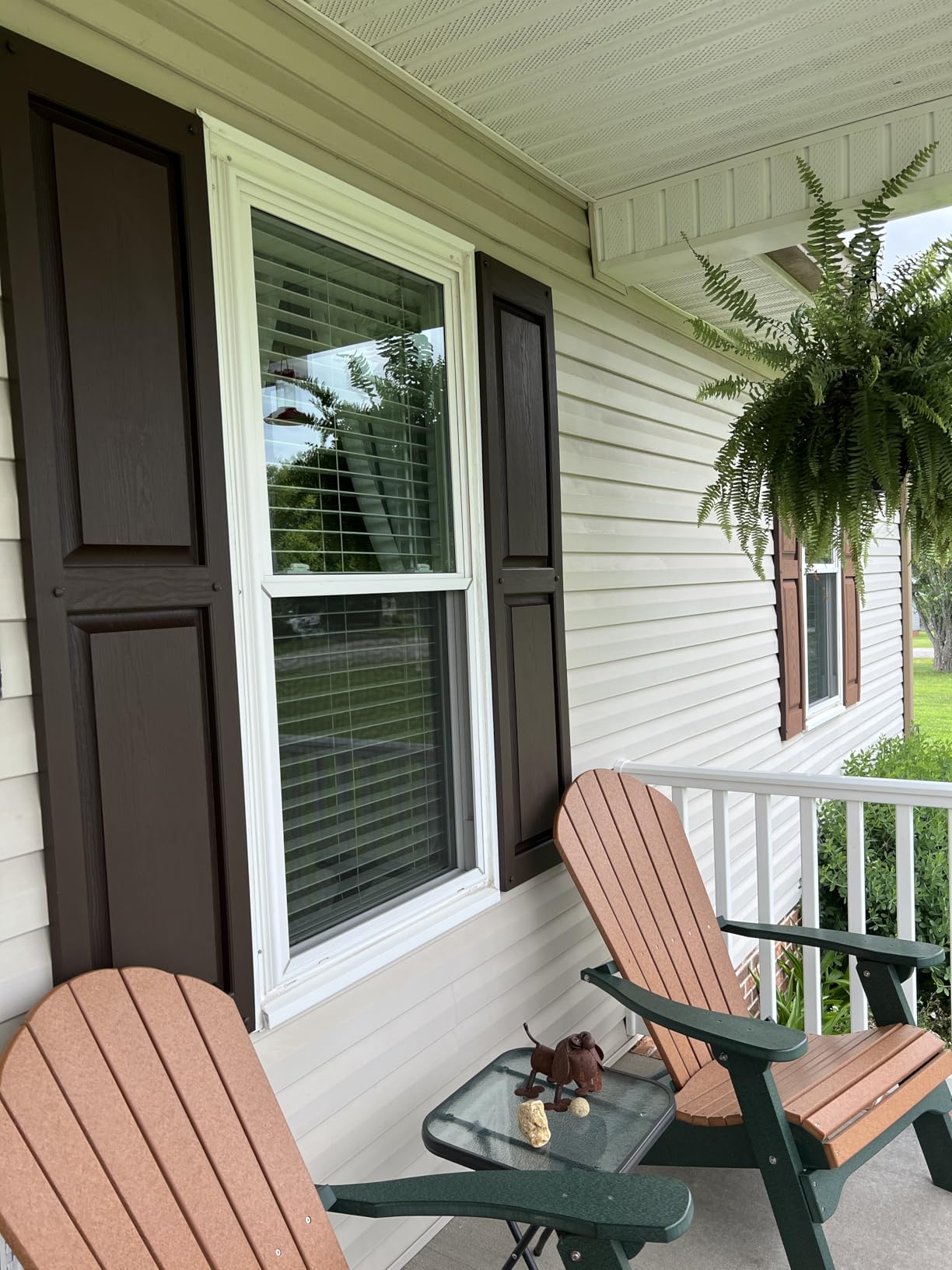 Polaris Homeside Raised Panel Vinyl Shutters (1 Pair) 14-1/2in. x 67in. - 050 Black customer photo 2