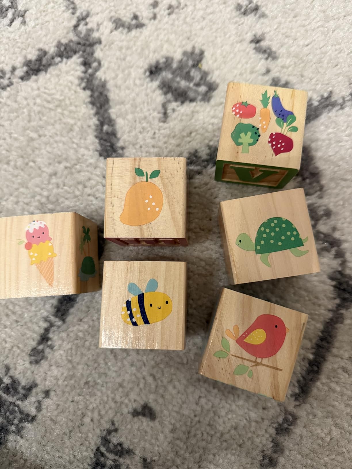 ABC Wooden Building Blocks for Toddlers 1-3 Large, 26 PCS Alphabet & Number Stacking Blocks, Educational Learning Toys for Boys Girls Kids Gifts 1.65'' customer photo 1
