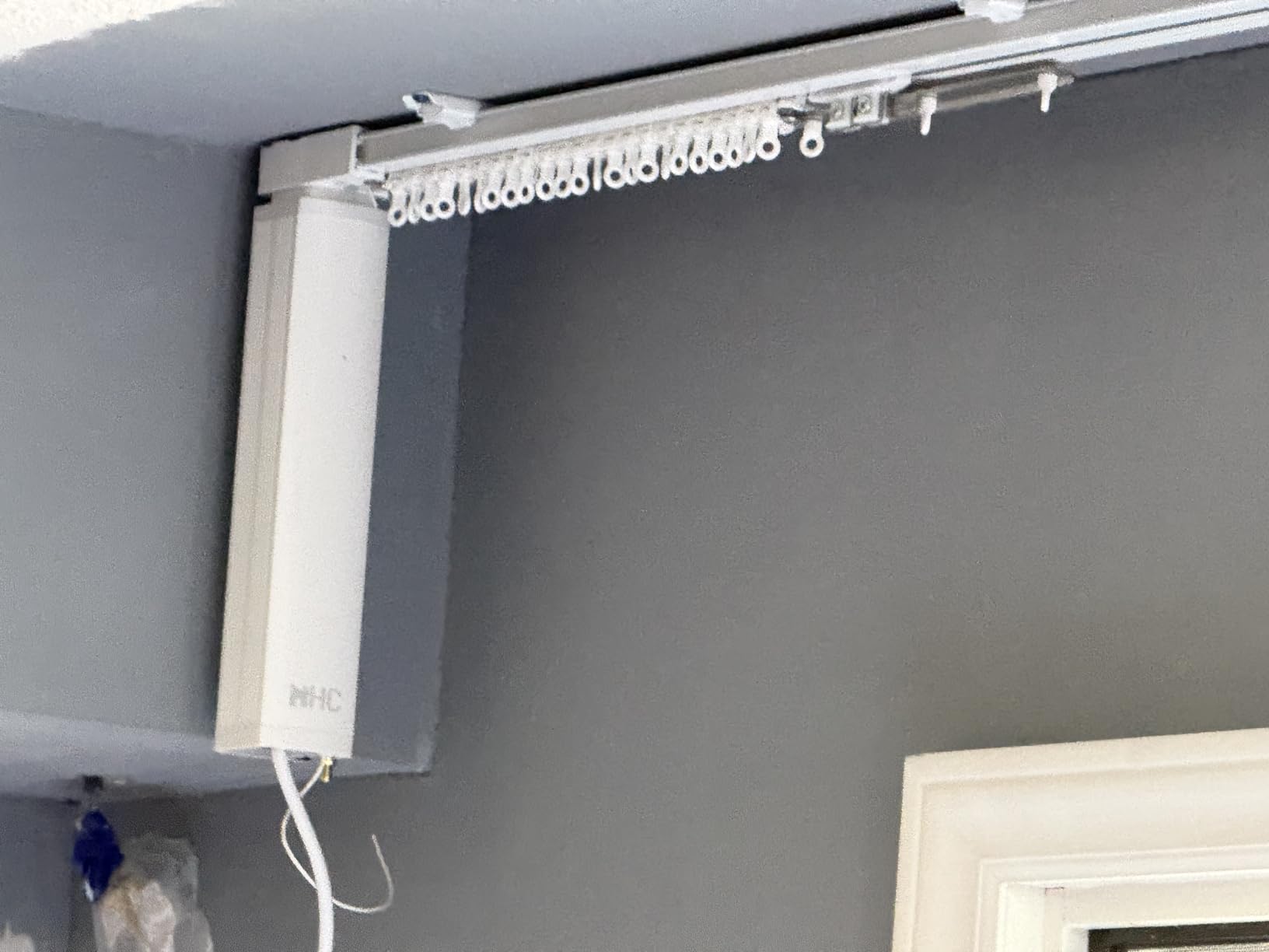 Smart Curtain System, Heavy Duty Electric Curtain Rod, WiFi Control, Compatible with Alexa, Google Home, Adjustable Length (20 ft rod) customer photo 1