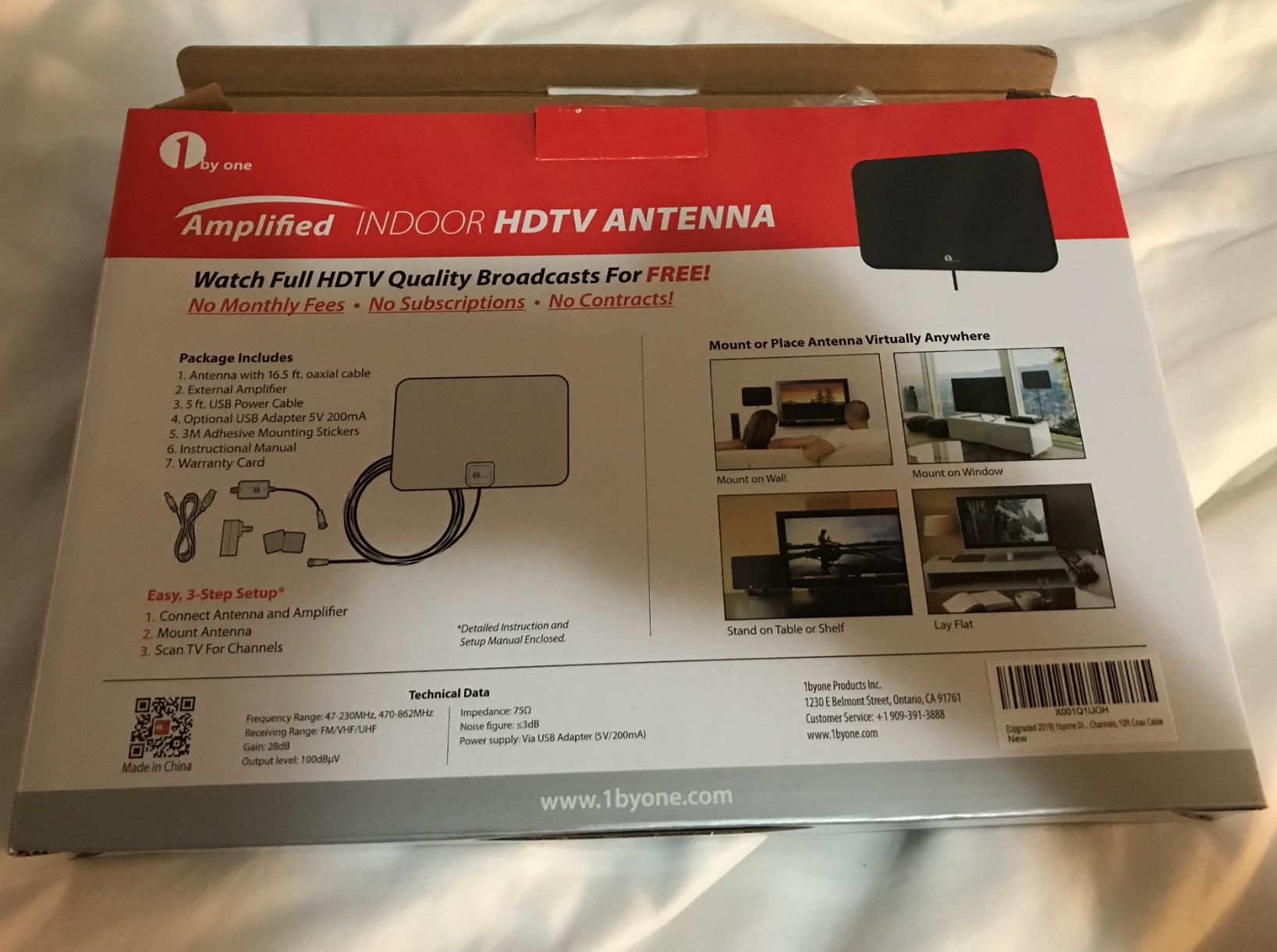 1byone Outdoor TV Antenna, 360°Omni-Directional Reception, 100+ Miles Range customer photo 1
