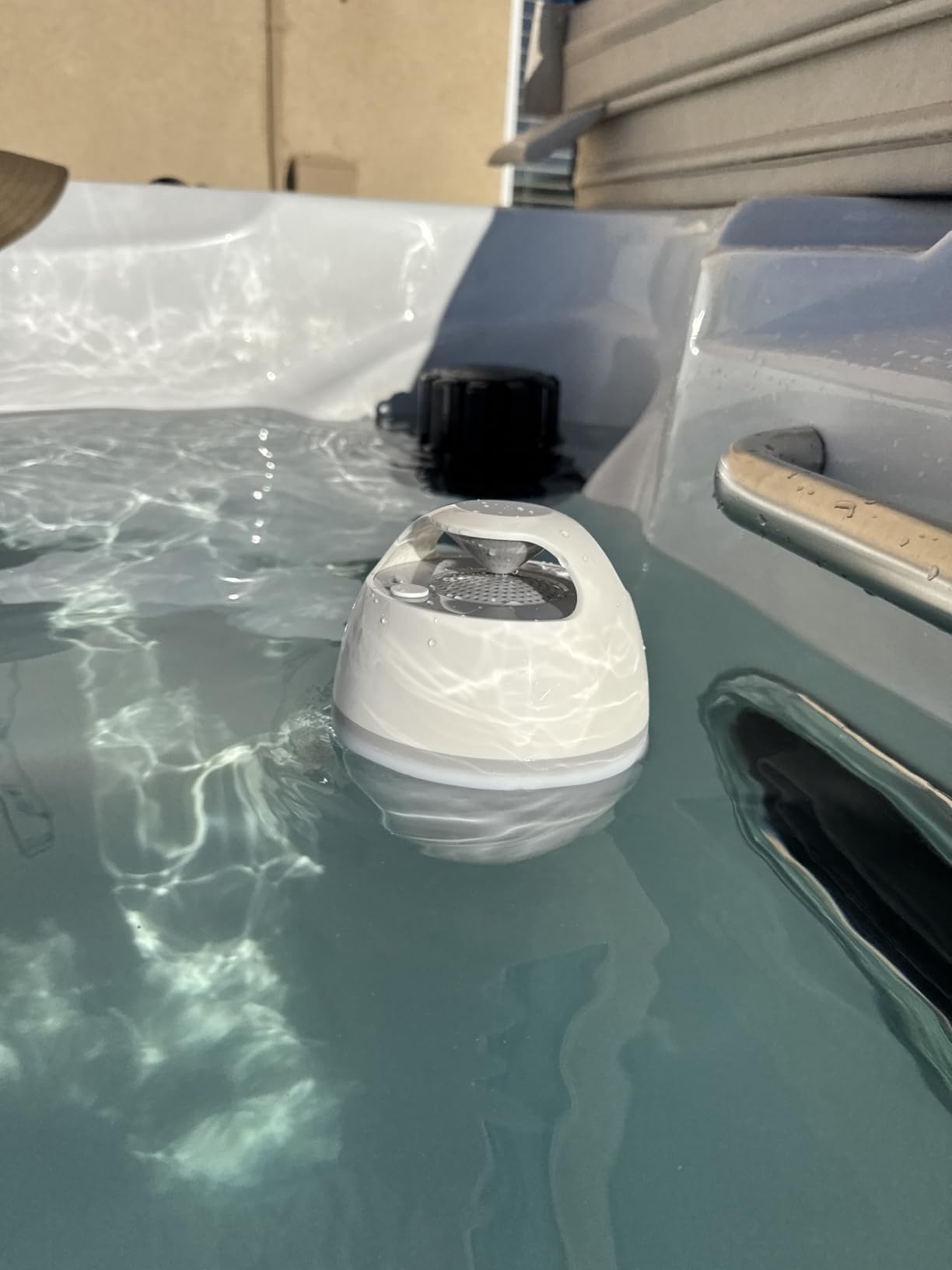 Floating Pool Speakers with Colorful Lights, IP68 Waterproof Bluetooth Speaker for Pool, Crystal Clear Sound Hot Tub Speaker for Pool, Spa and Outdoor customer photo 1