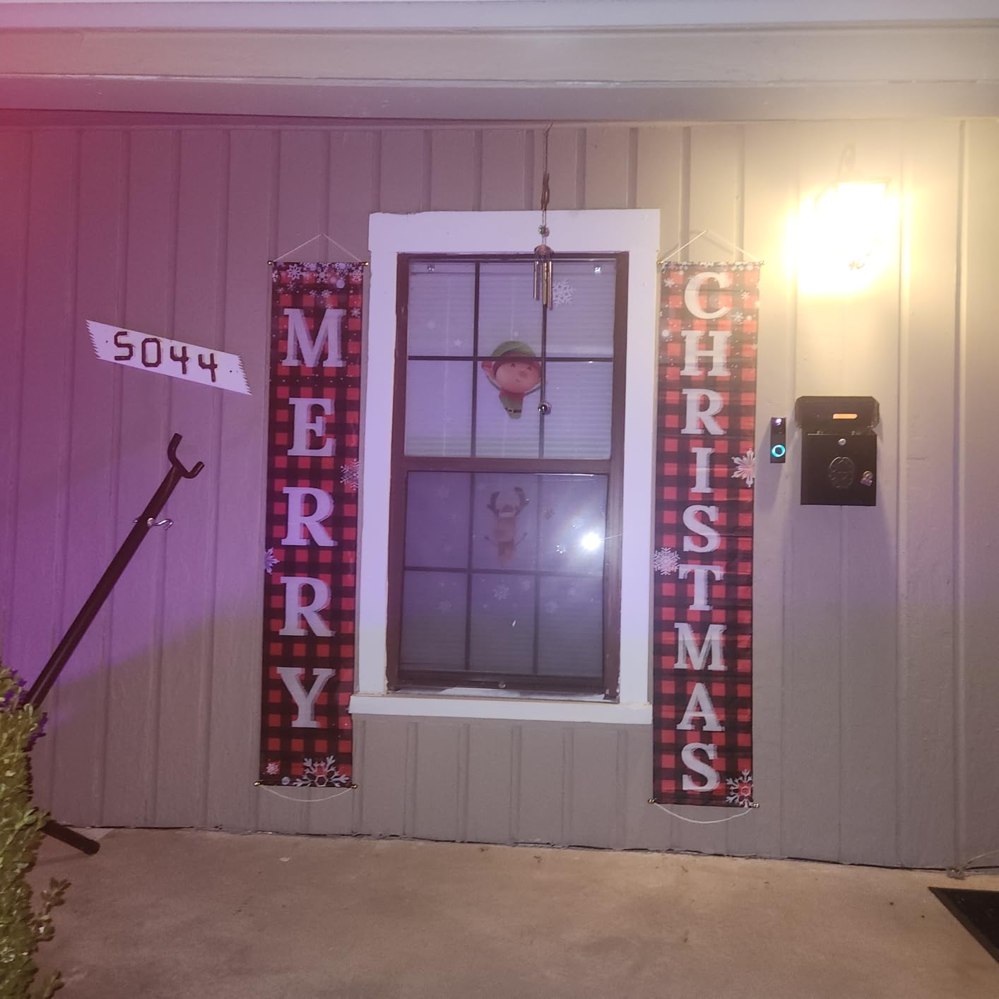 Christmas Decorations Outdoor Yard Front Porch Sign Set, Red Black Buffalo Plaid Door Banner, Hanging Merry Christmas Decorations for Home, Indoor Outdoor Xmas Decor Wall Front Door Yard Garage customer photo 1