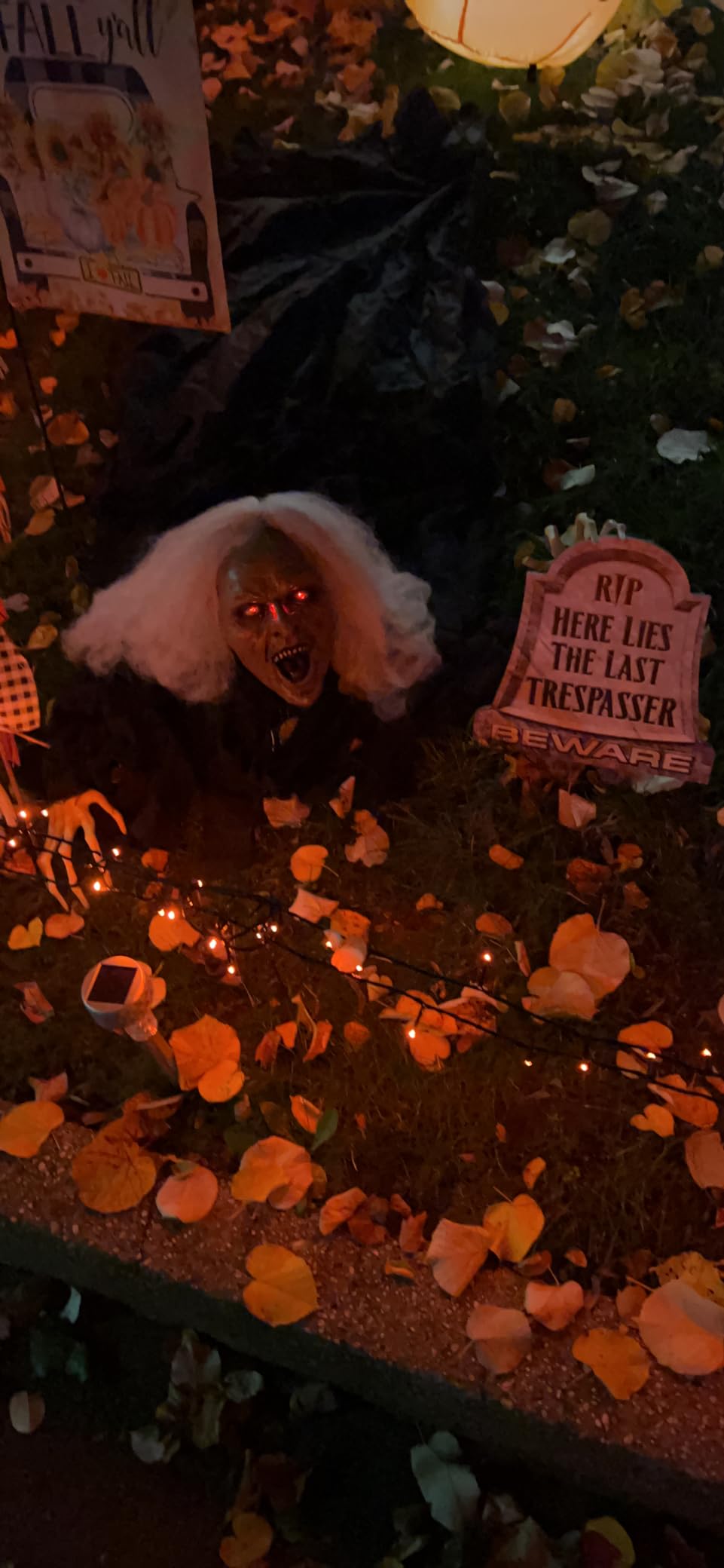 JOYIN Halloween Decorations Outdoor Light-Up Zombie Groundbreaker with bloodstain and Creepy Sound for Halloween Outside Decor Lawn Yard Patio Graveyard Decoration, Haunted House Prop customer photo 1