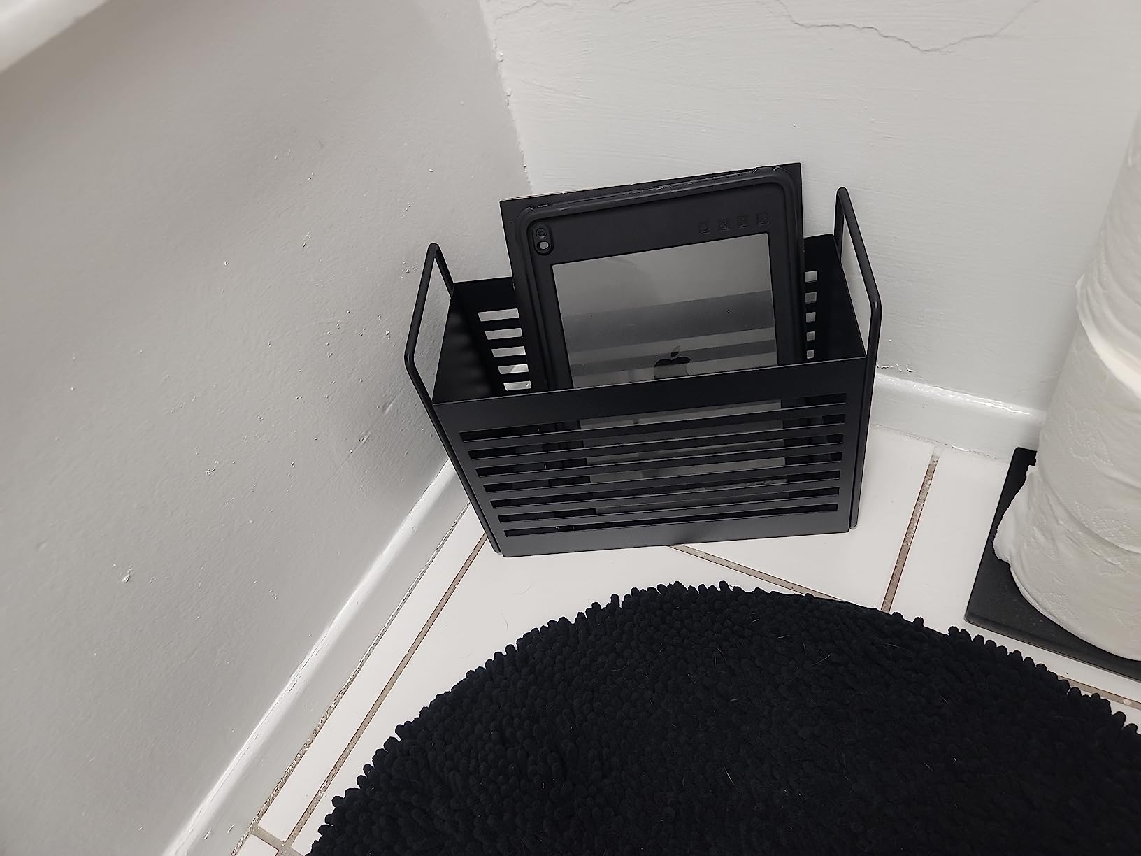 Magazine Rack, Magazine File Holder Mail Organizer Folder Organizer Bin for Magazines, Books, Newspapers, Tablets in Home, Office, Black customer photo 2