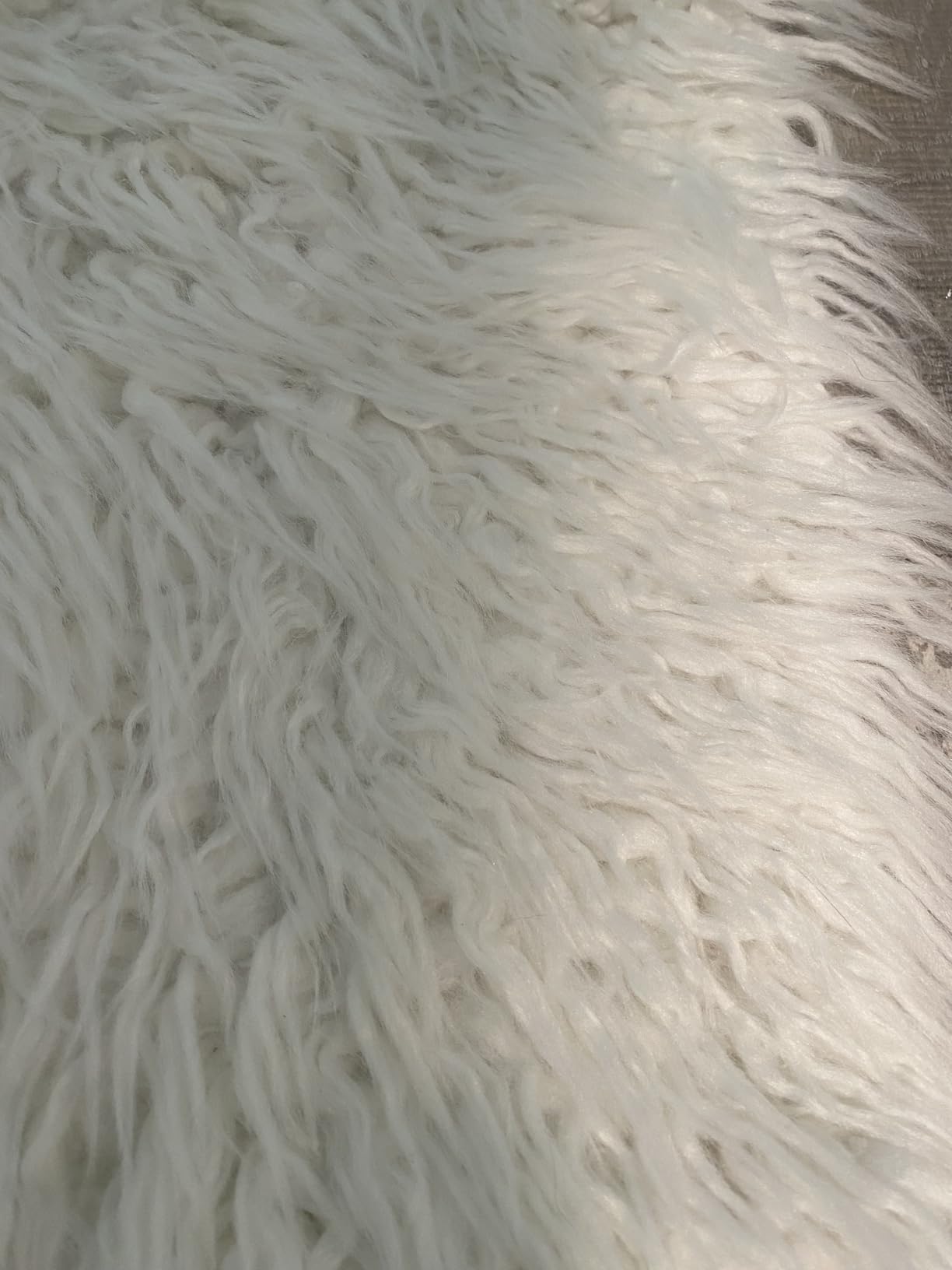 LOCHAS Soft Fluffy Faux Fur Rugs for Bedroom Bedside Rug 2x3 Feet, Beige customer photo 1
