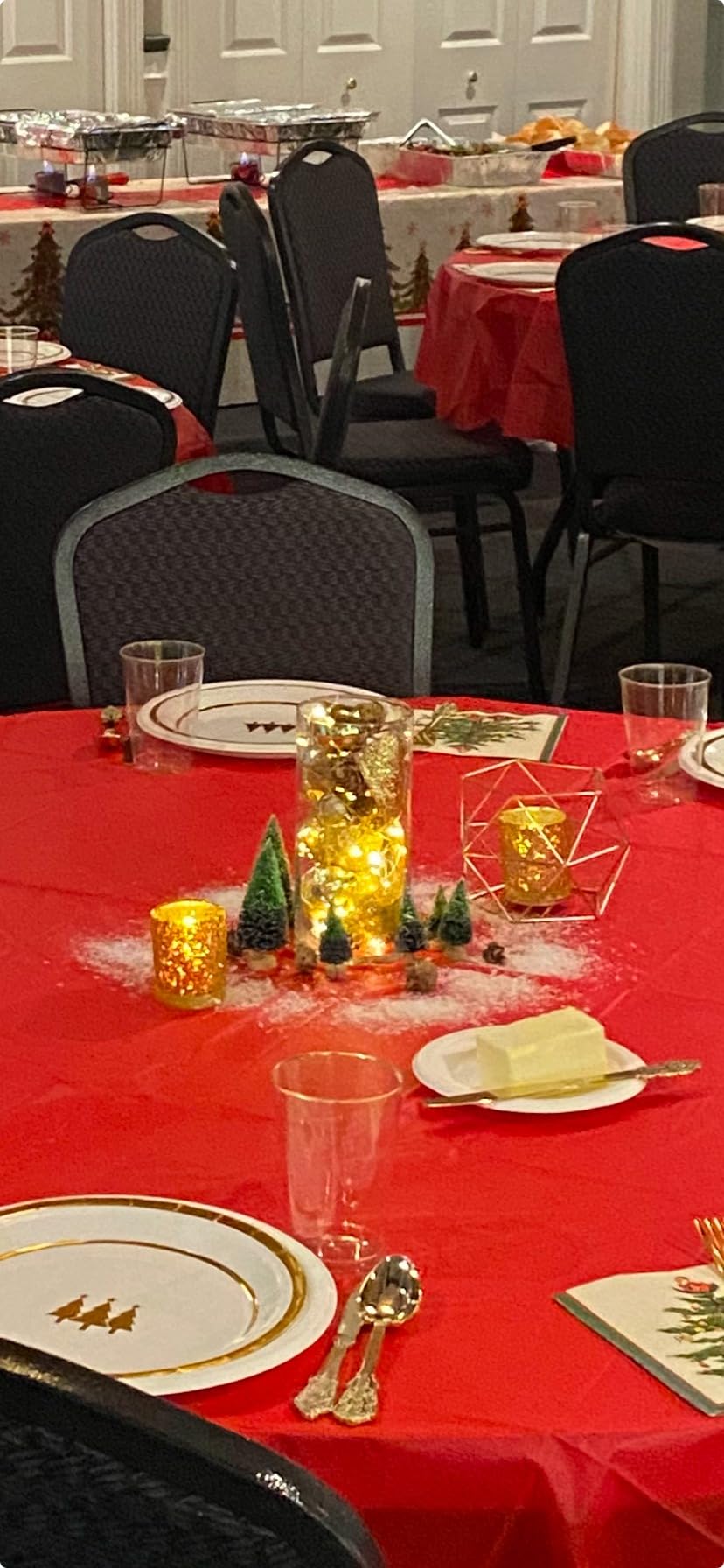 Small Christmas Tree,Mini Christmas Tree, Mini Pine Tree, Bottle Brush Fake Trees with Wooden Base for Tabletop Decorative (Plant Green) customer photo 2