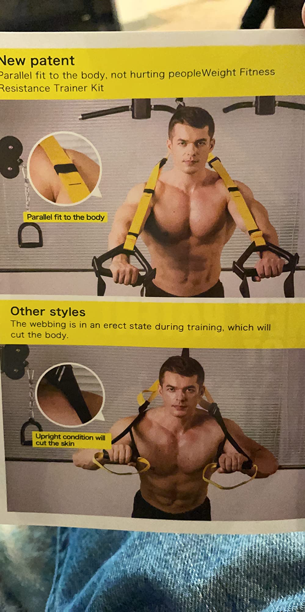 Moulyan Bodyweight Resistance Training Straps,Training straps Complete Home Gym Fitness Trainer kit for Full-Body Workout Easy Setup Gym Home Outdoors customer photo 1
