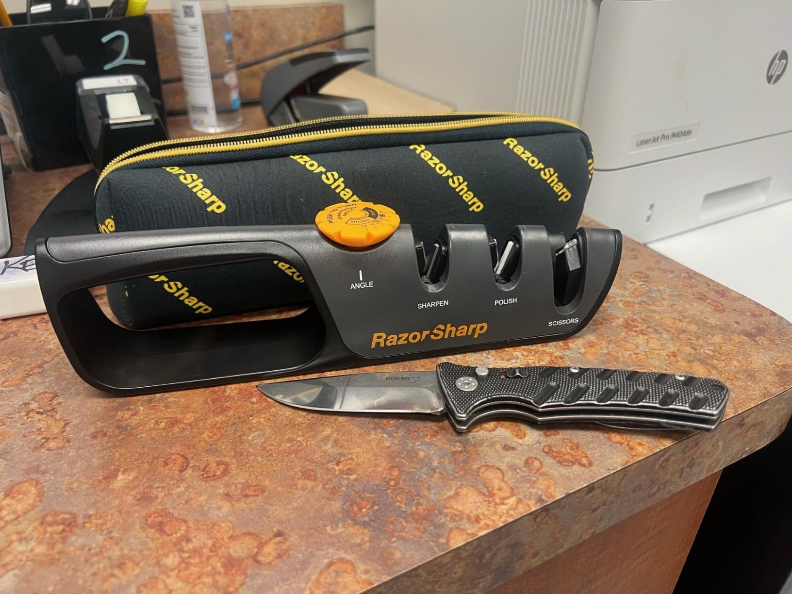 RazorSharp™ Knife & Scissor Sharpener | Adjustable 14-24 Degree Angle Guide customer photo 1