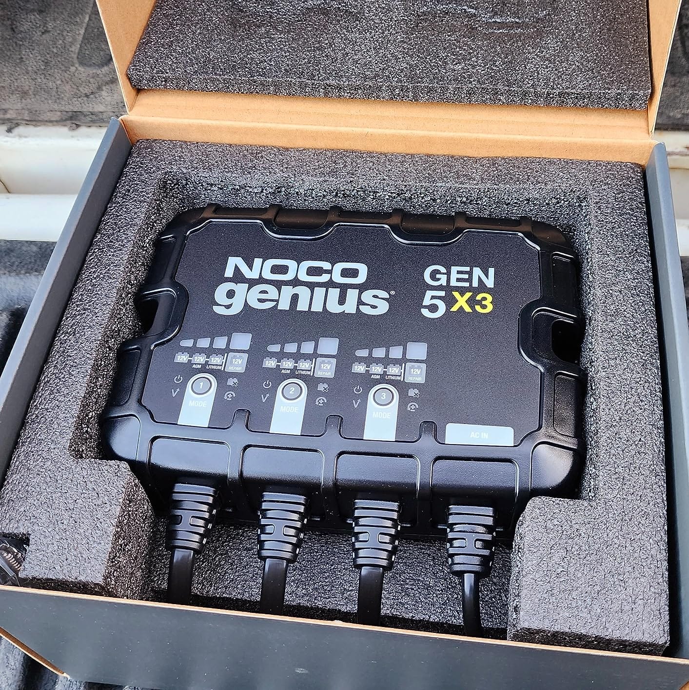 NOCO GEN5X3 12V 15A 3-Bank OnBoard Marine Battery Charger & Maintainer | Charges 3 Batteries at Once, IP68 Waterproof, Overcharge Protection, Temperature Compensation, For Lead-Acid & Lithium customer photo 1