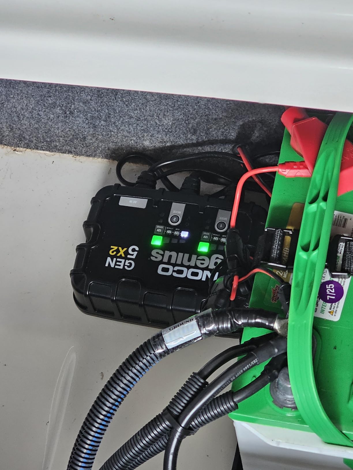 NOCO Genius GEN5X2: 2-Bank, 10A Onboard Battery Charger - 5A Per Bank, 12V Waterproof Marine Charger with Overcharge Protection & Temperature Compensation – for Lead-Acid & Lithium Batteries | Charges 2 Batteries at Once, IP68 Waterproof, Overcharge Protection, Temperature Compensation, For Lead-Acid & Lithium customer photo 2