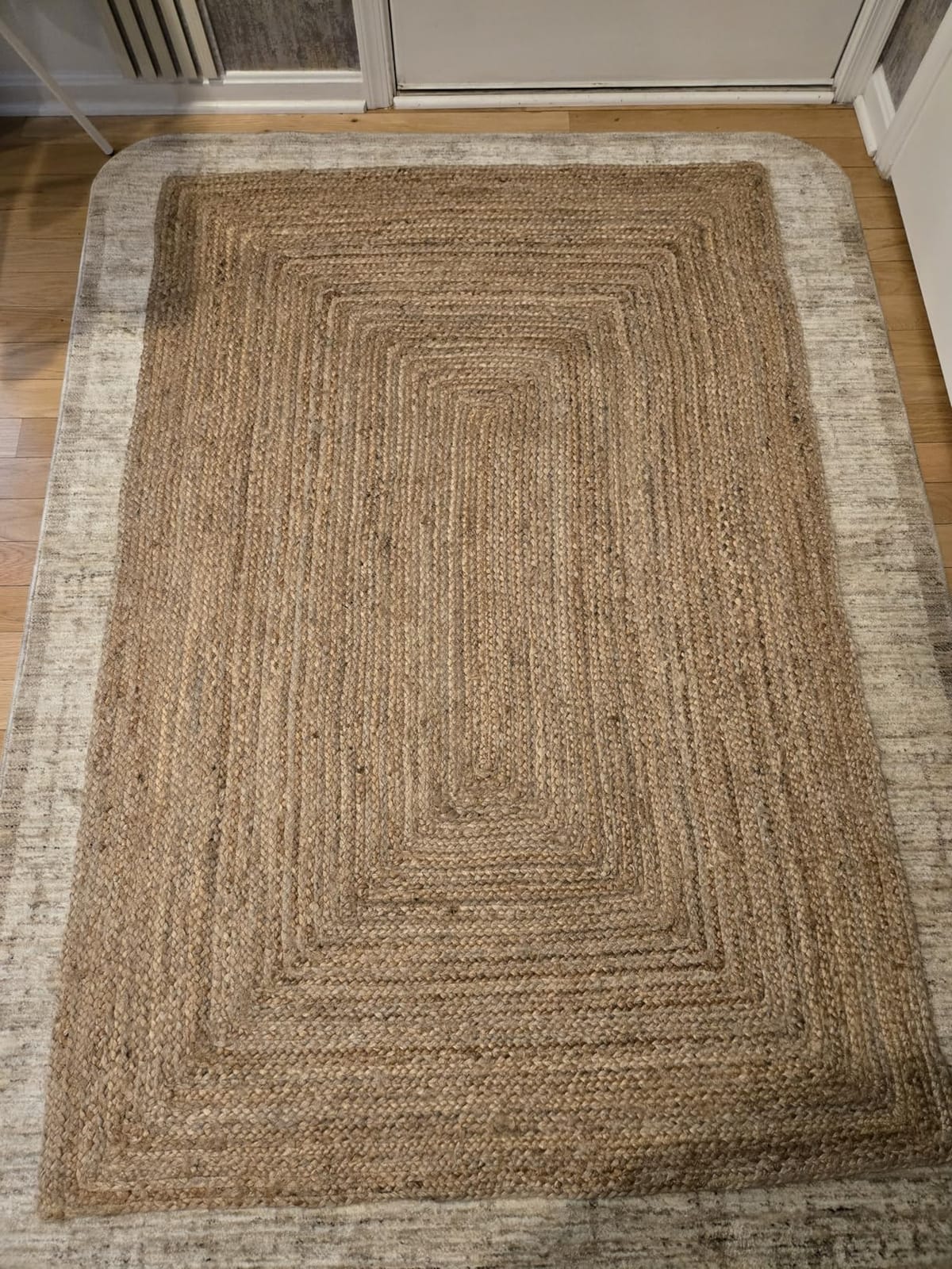 FRELISH DECOR Handwoven Jute Area Rug - 5x8 Feet Natural Yarn - Rustic Vintage Beige Braided Reversible Rectangular Rugs for Bedroom - Kitchen - Living Room - Farmhouse (5' x 8') customer photo 2