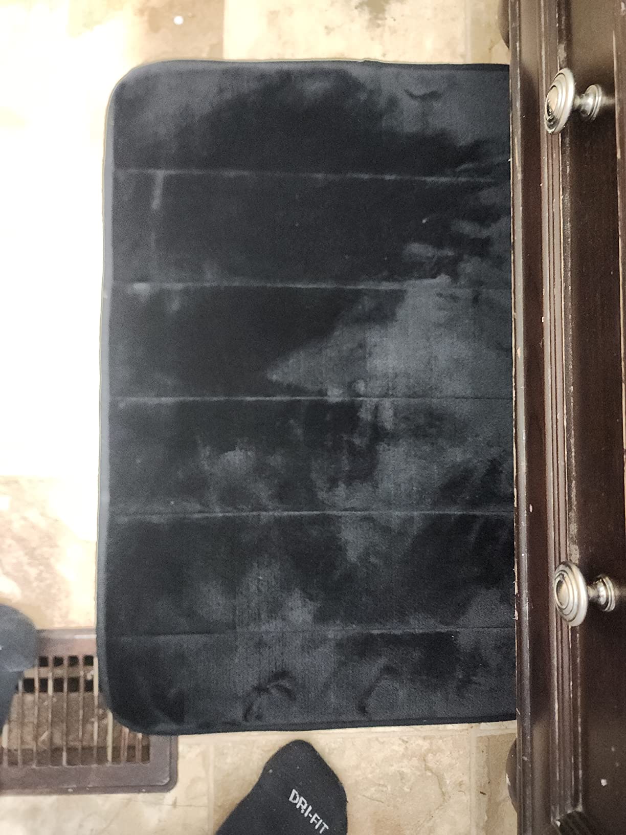 BYSURE Black Memory Foam Bathroom Rug Set 3 Piece 17