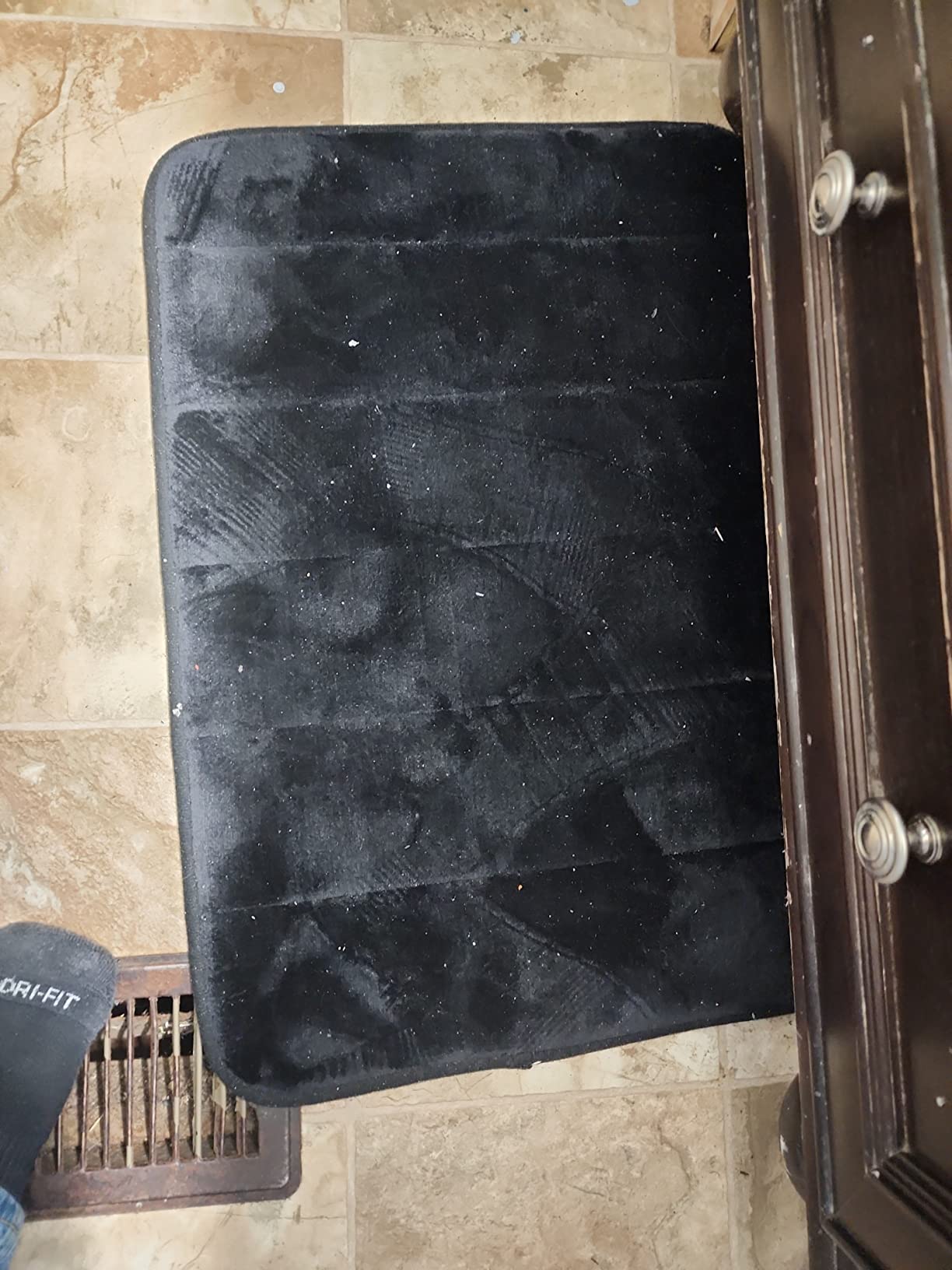 BYSURE Black Memory Foam Bathroom Rug Set 3 Piece 17