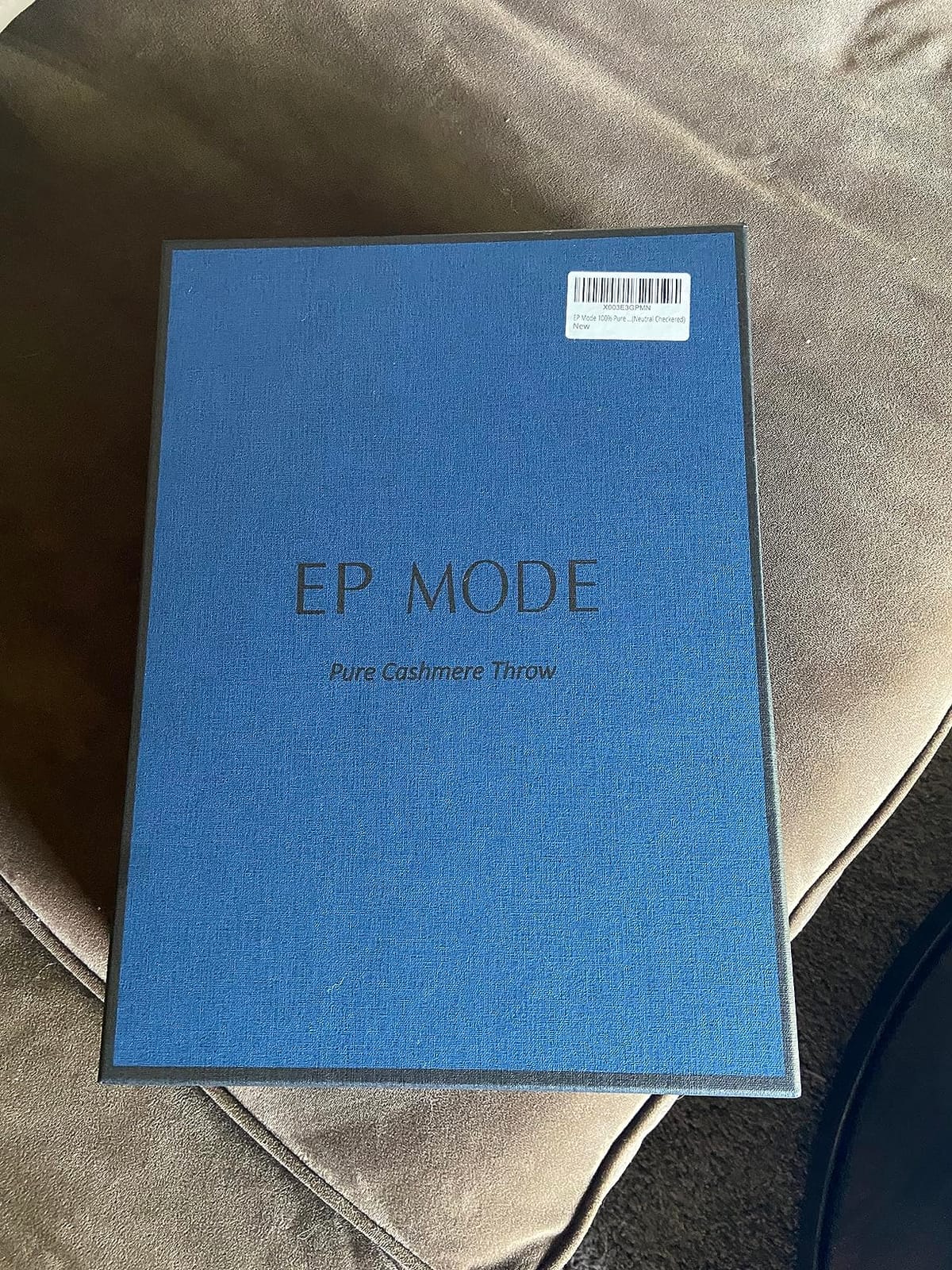 EP Mode 100% Pure Cashmere Throw Blanket for Sofa, Lt. Heather Grey customer photo 2