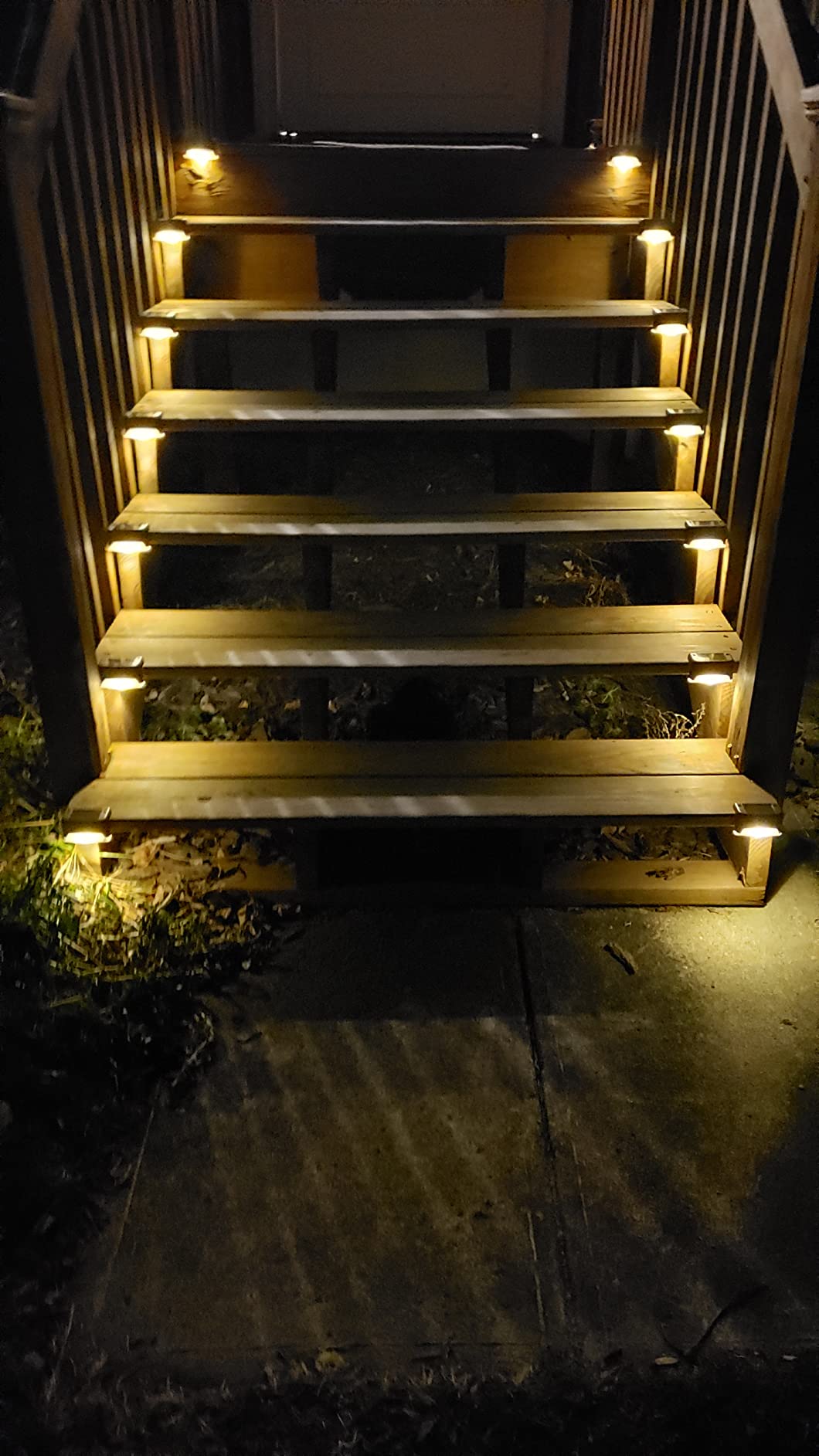 GIGALUMI Led Solar Deck Lights, 16 Pack,Waterproof, Warm White customer photo 2