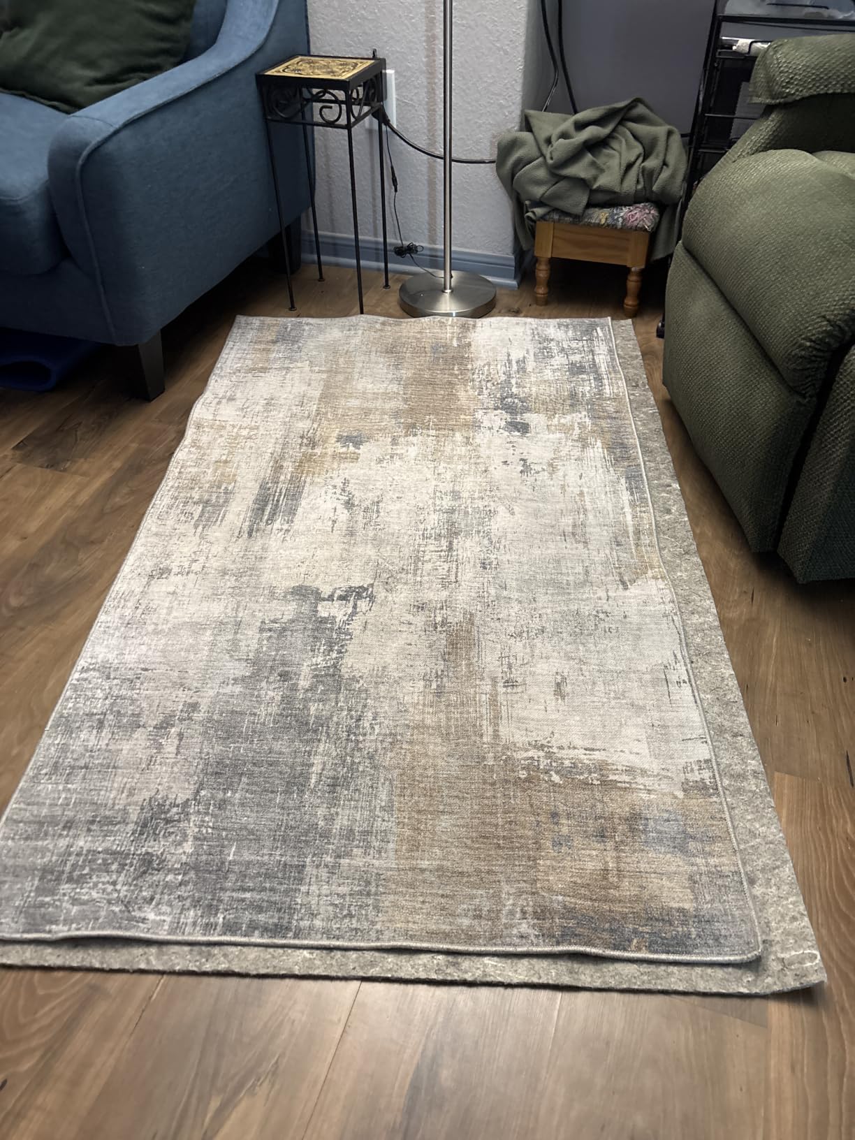 ReaLife Rugs Machine Washable Area Rug - Living Room Bedroom Bathroom Kitchen Entryway Office - Padded Low Pile Stain Resistant Premium - Moroccan Diamond Tribal - Jax - Orange 5' x 7' customer photo 2