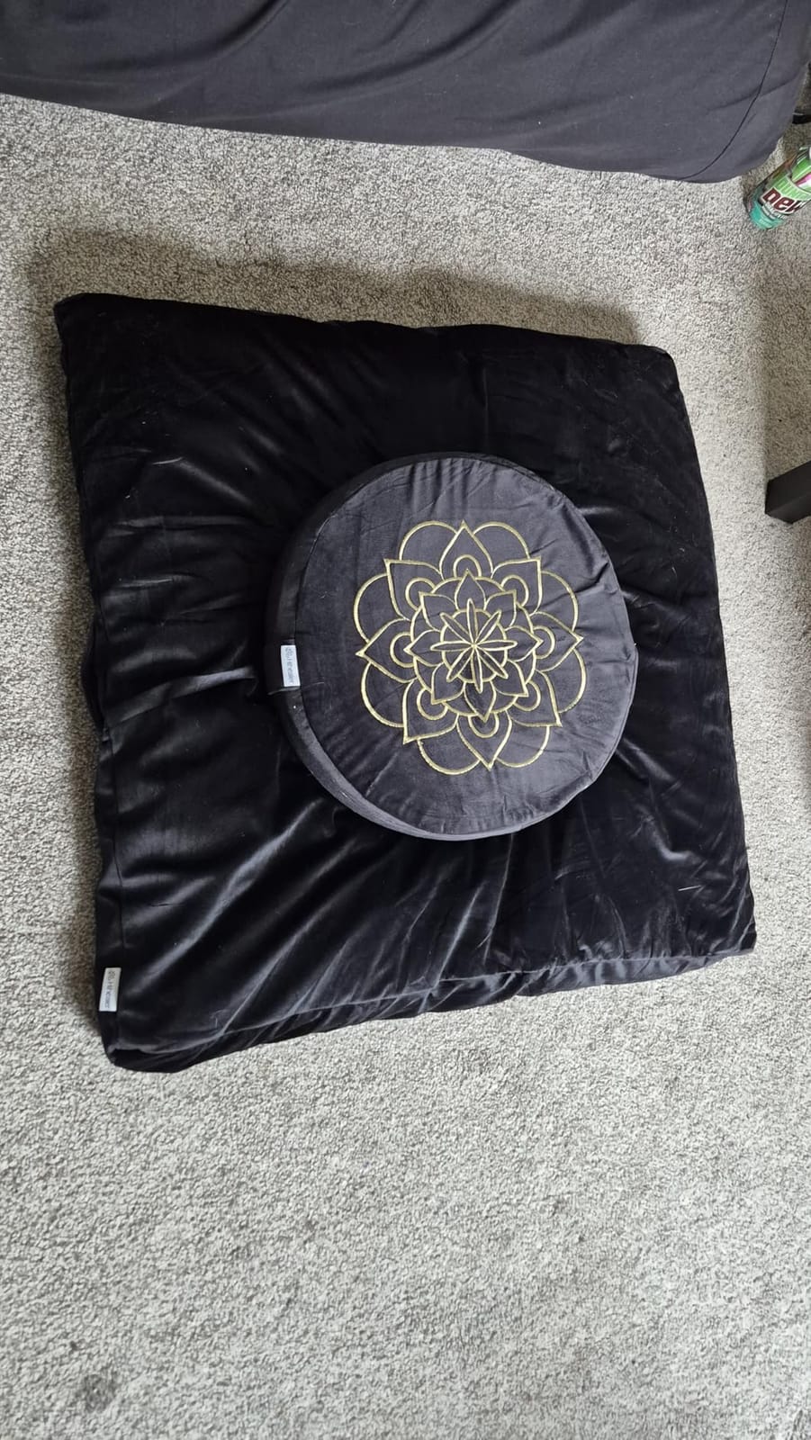 Hihealer Meditation Cushion, Traditional Tibetan Velvet Meditation Pillow customer photo 2