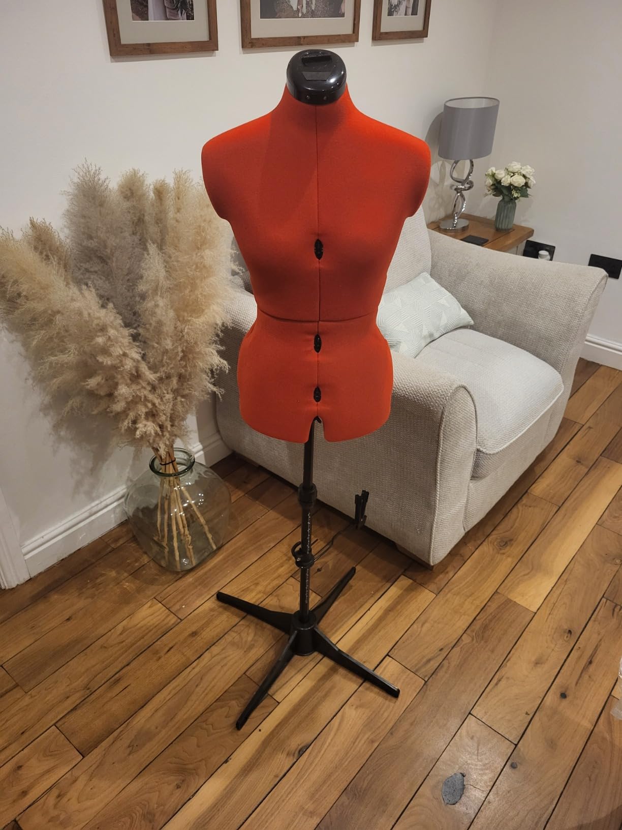 Adjustoform Sew Simple FG304 Adjustable Dress Form Poppy S-M (US Dress Size 4-12) 8 Part Female Sewing Mannequin + Pin Grip Hem Marker customer photo 1