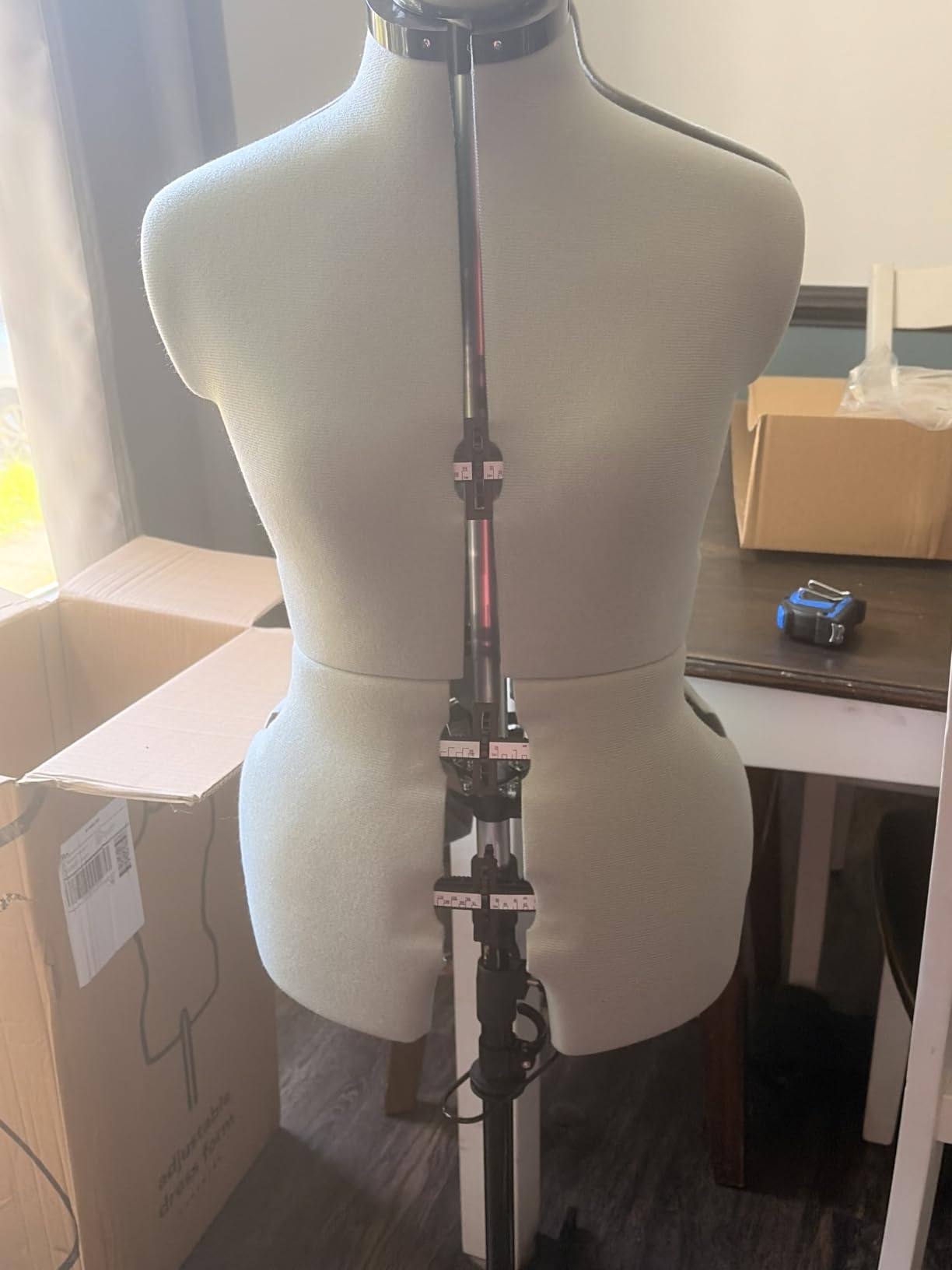 Adjustoform Sew Simple FG304 Adjustable Dress Form Poppy S-M (US Dress Size 4-12) 8 Part Female Sewing Mannequin + Pin Grip Hem Marker customer photo 2