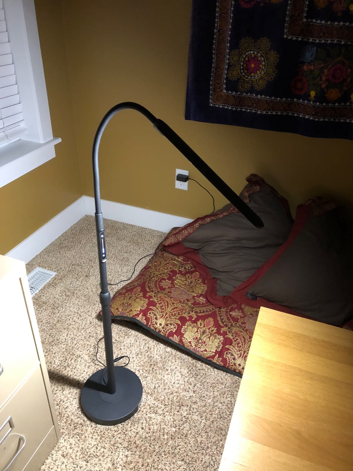 NXONE Led Floor Lamp,Modern Reading Adjustable Standing Height 4 Colors and Stepless Brightness Work Lamp for Living Room Bedroom Reading, Black customer photo 2