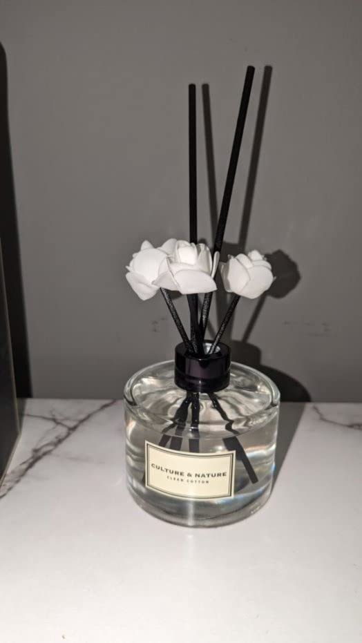 CULTURE & NATURE Reed Diffuser Set 6.7oz (200ml) Clean Cotton Scented Diffuser with Sticks Home Fragrance Reed Diffuser for Bathroom Shelf Decor customer photo 2