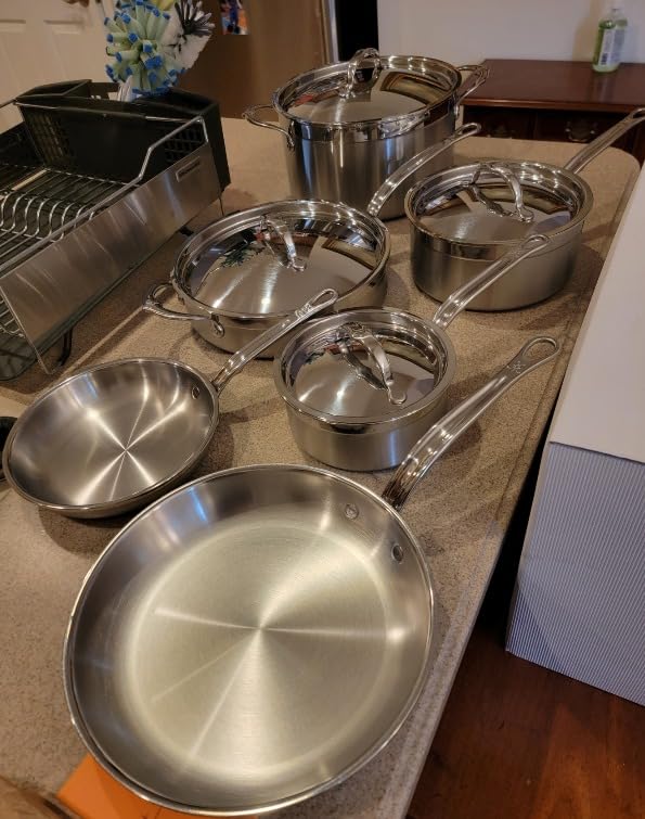 Hestan - ProBond Collection - Professional Clad Stainless Steel 10-Piece Ultimate Cookware Set, Induction Cooktop Compatible customer photo 1